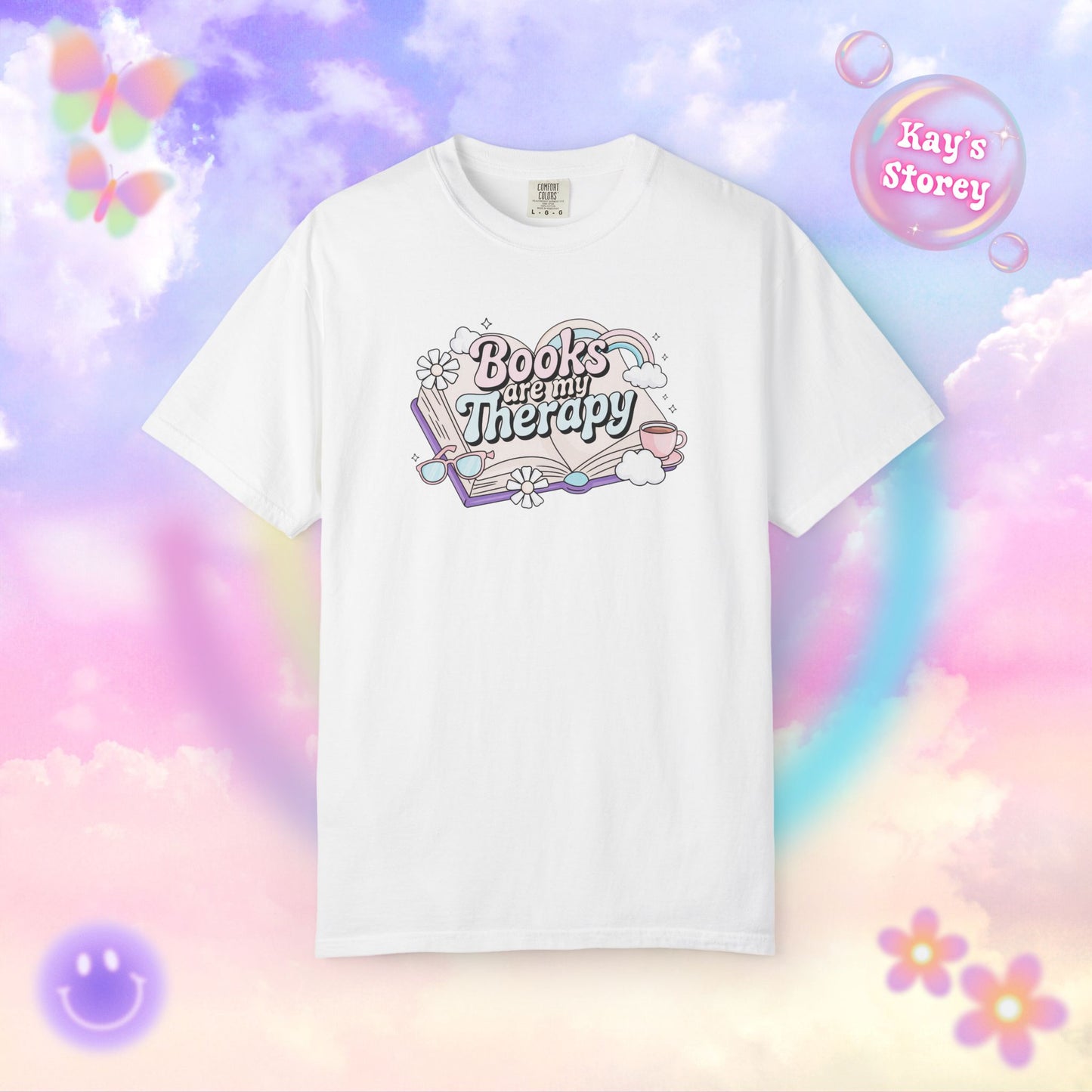 Books Are My Therapy Comfort Colors T-Shirt