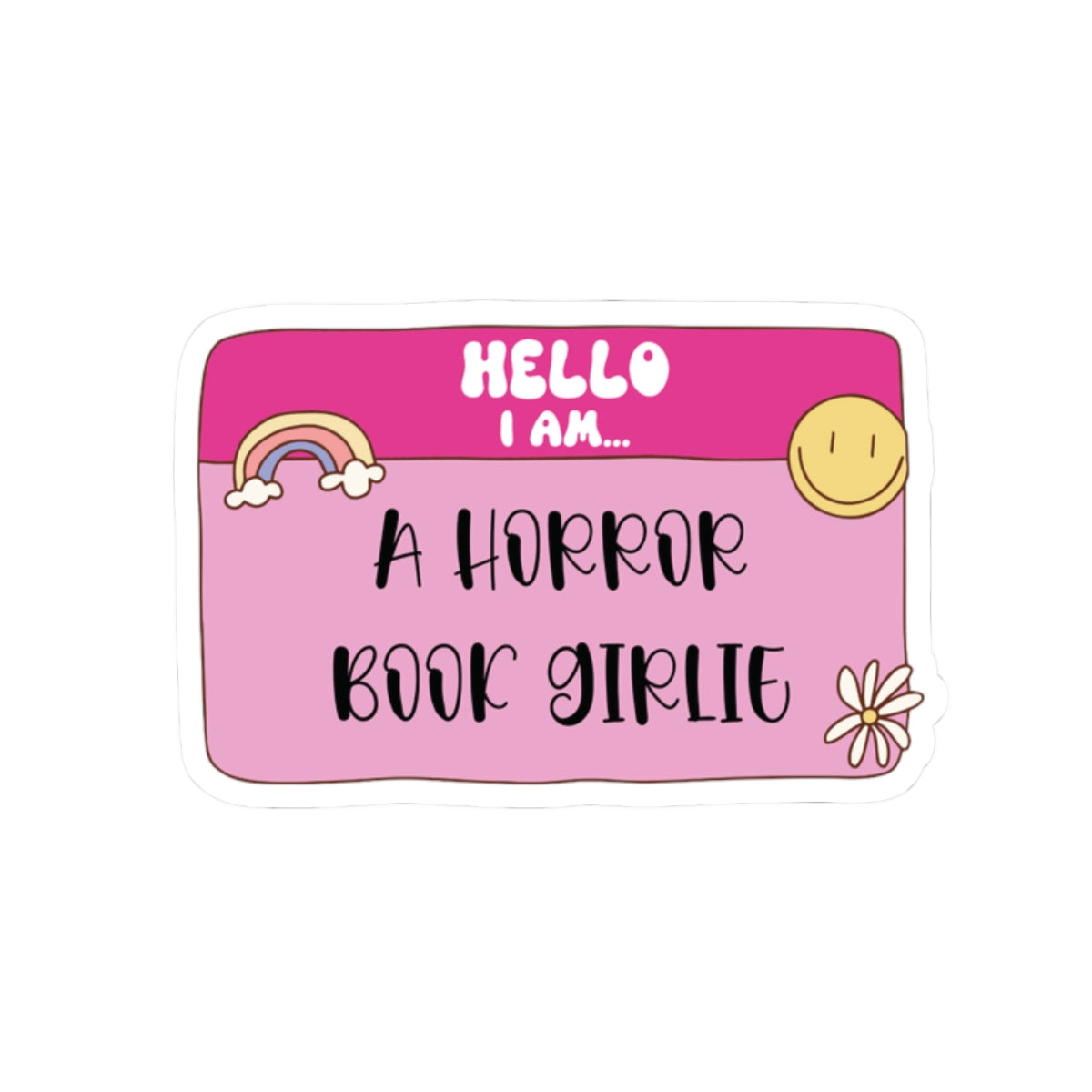 Horror Book Girlie Sticker
