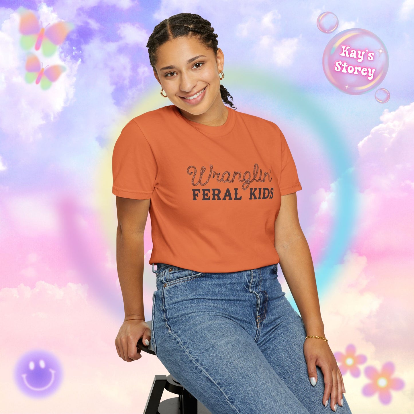 Wranglin' Feral Kids Comfort Colors T-Shirt