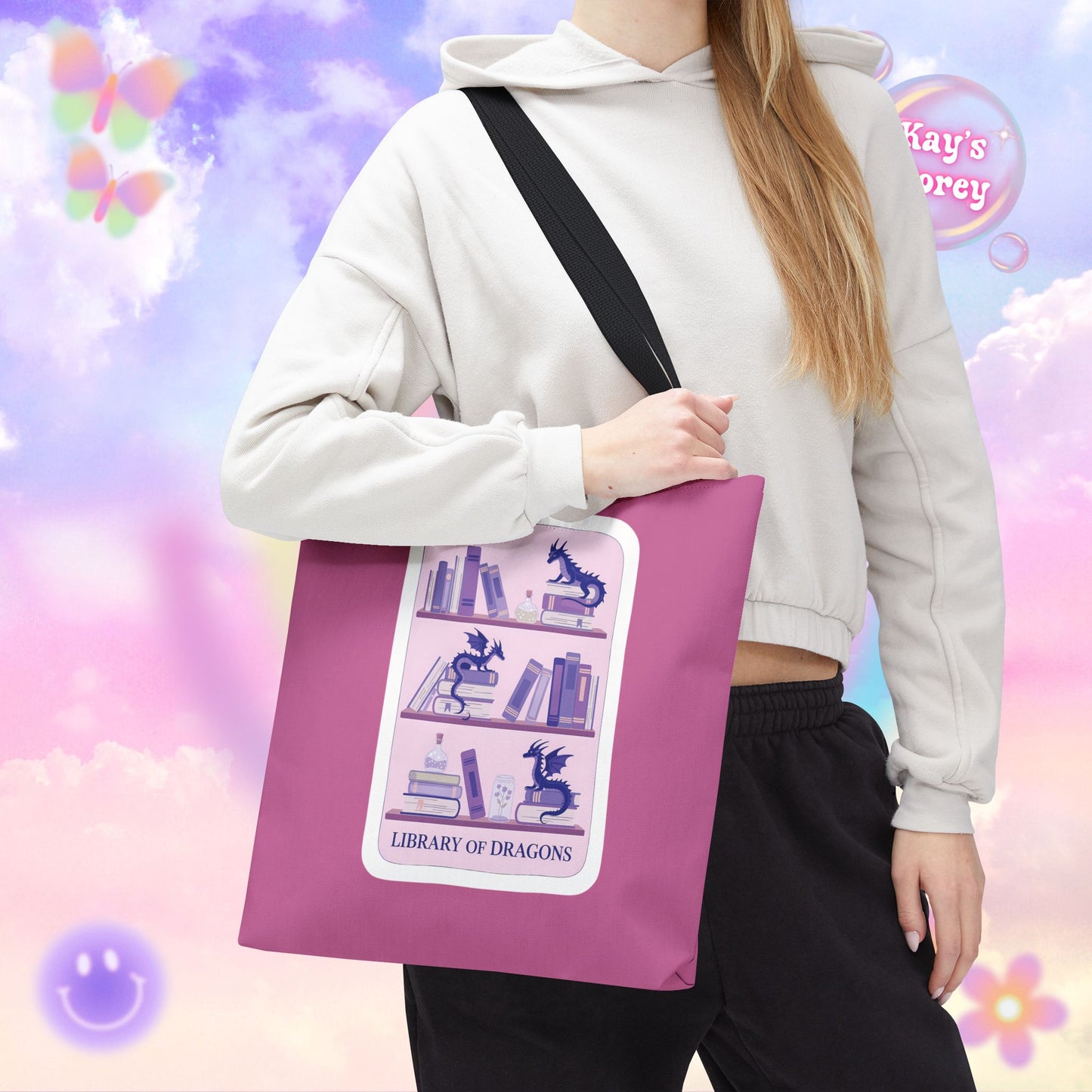 Library of Dragons Tote Bag