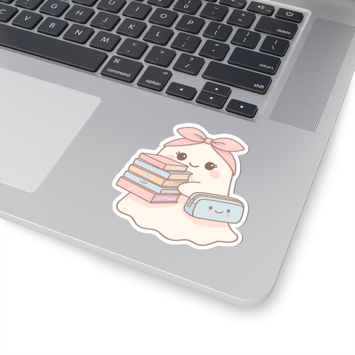 Annotation Ghostly Reading Kiss-Cut Sticker, Book Lover Sticker, Cute Sticker Set, Spooky Decals, Halloween Stickers, Vinyl Kindle Stickers