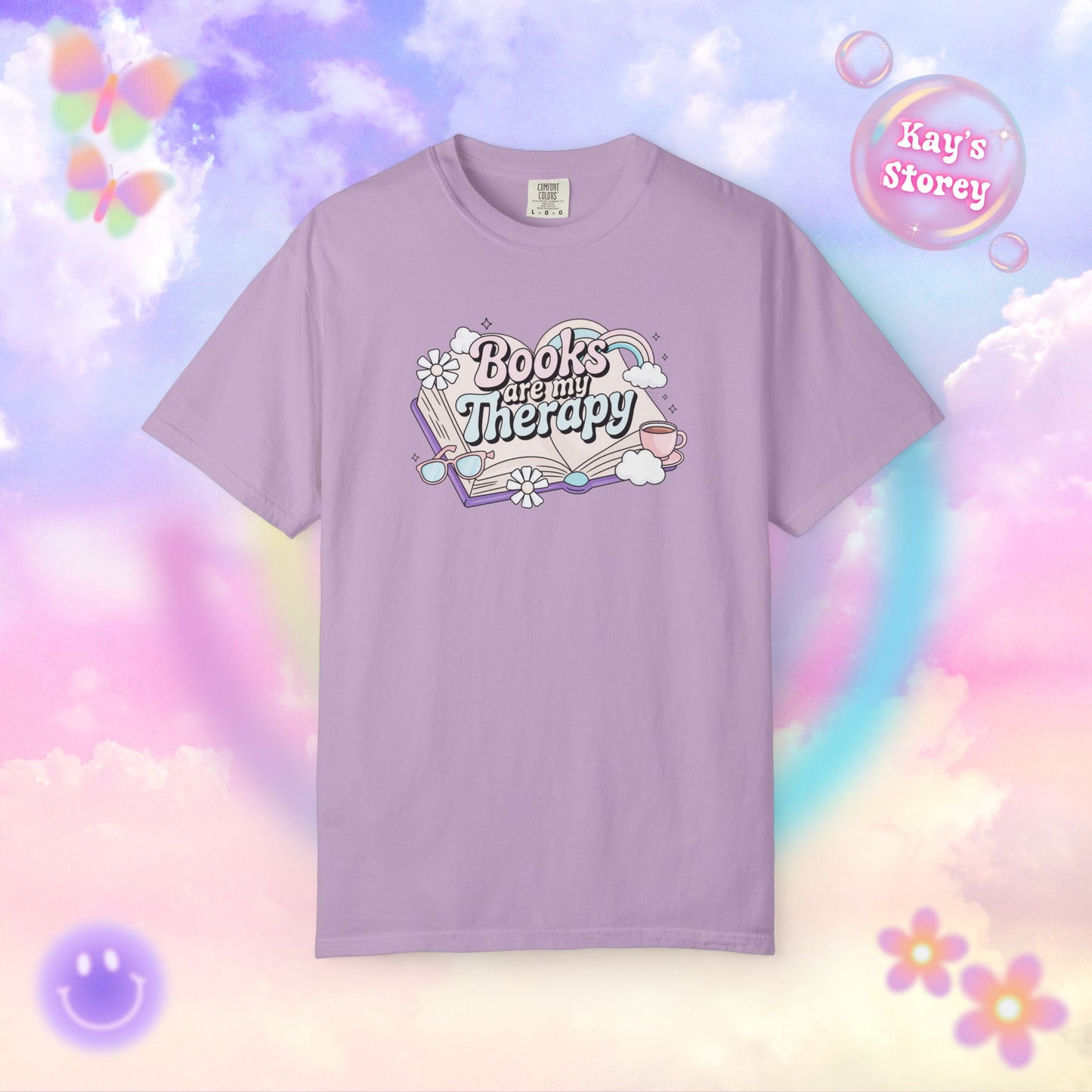 Books Are My Therapy Comfort Colors T-Shirt