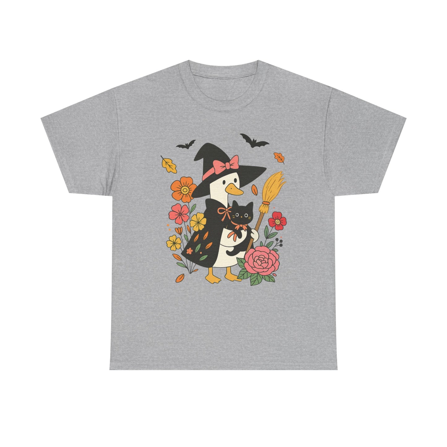Spooky Goose and Black Cat Tee - Halloween Gift