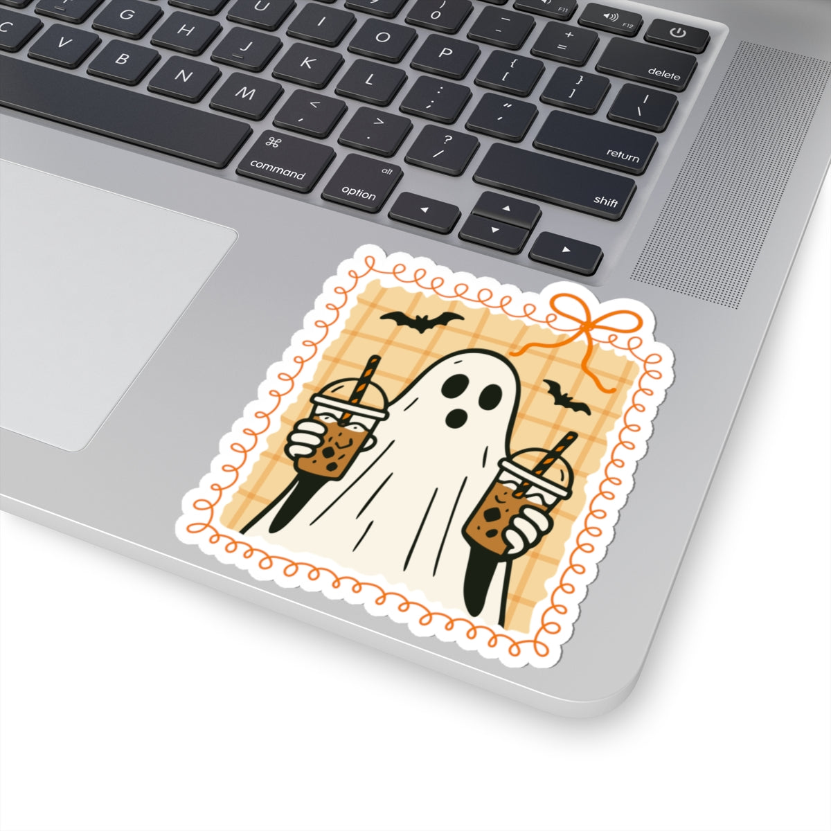 Coffee for Boo Sticker - Kiss-Cut Stickers, Halloween Sticker, Cute Ghost Design, Spooky Sticker, Decorative Sticker for Journals