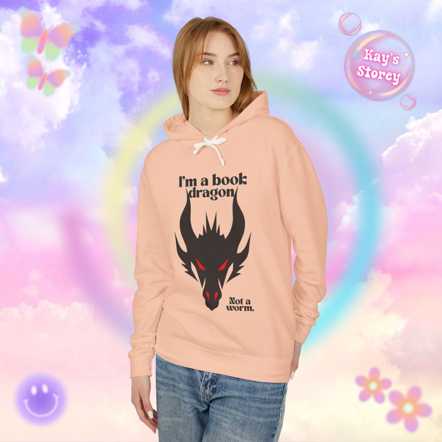 Red Book Dragon Unisex Lightweight Hooded Sweatshirt