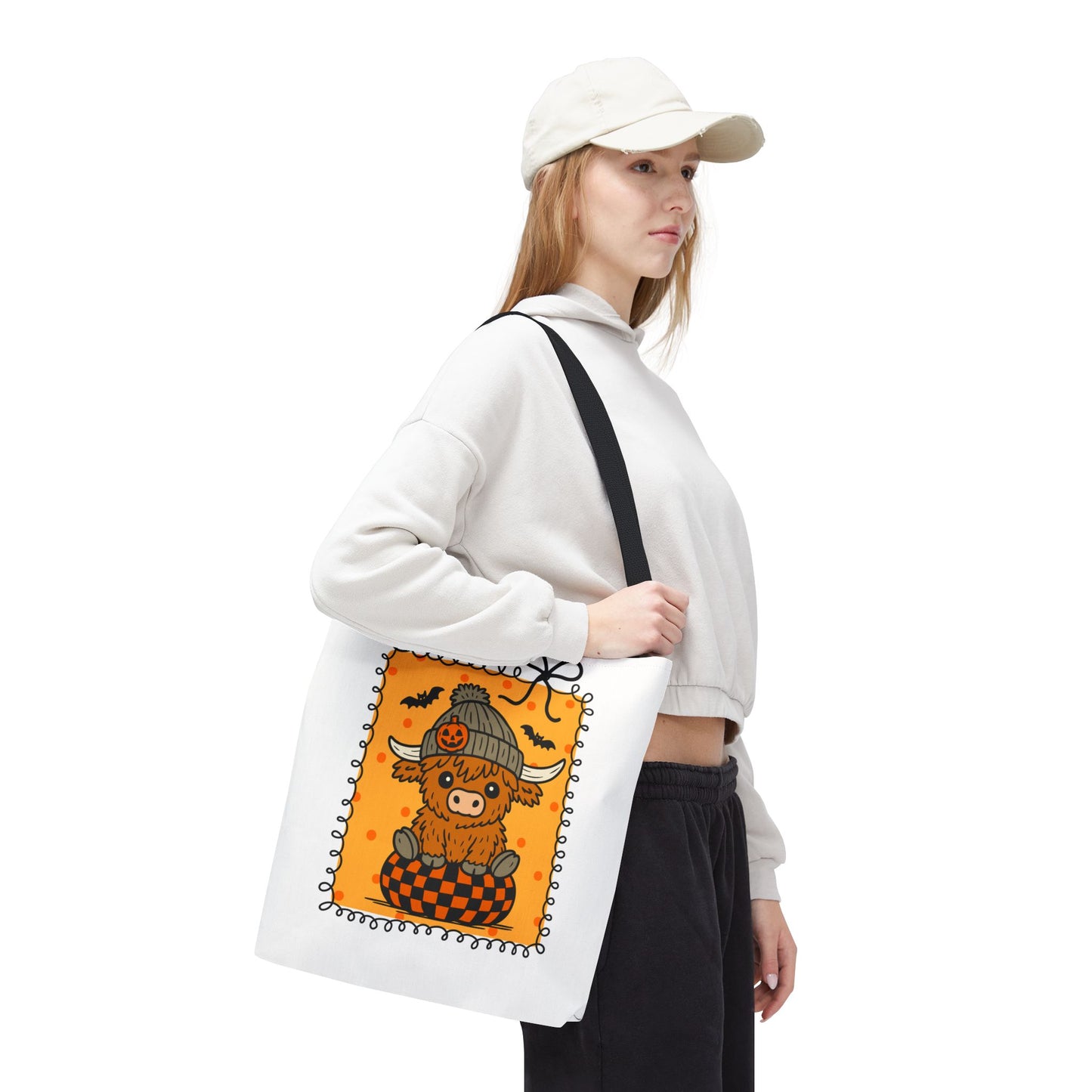 Spooky Season Highland Cow Tote Bag