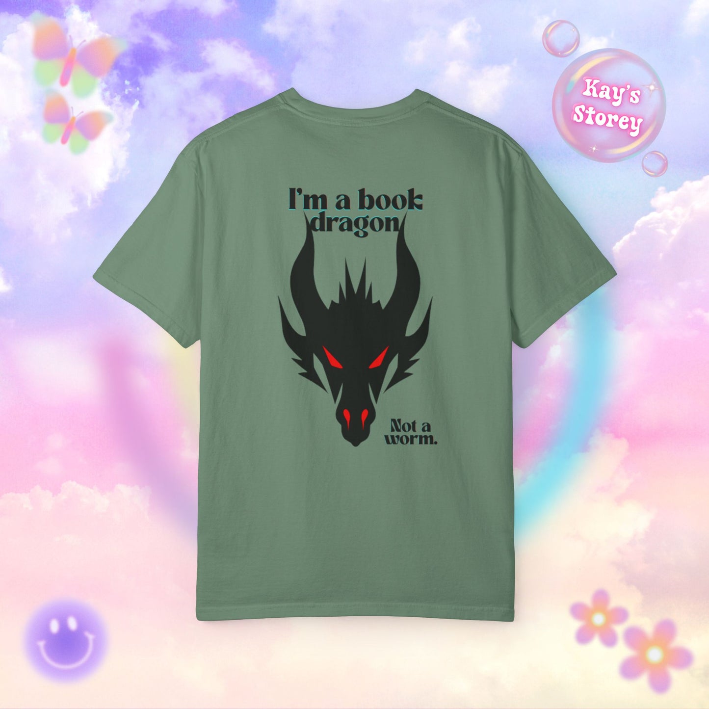 Book Dragon Red Comfort Colors T-Shirt