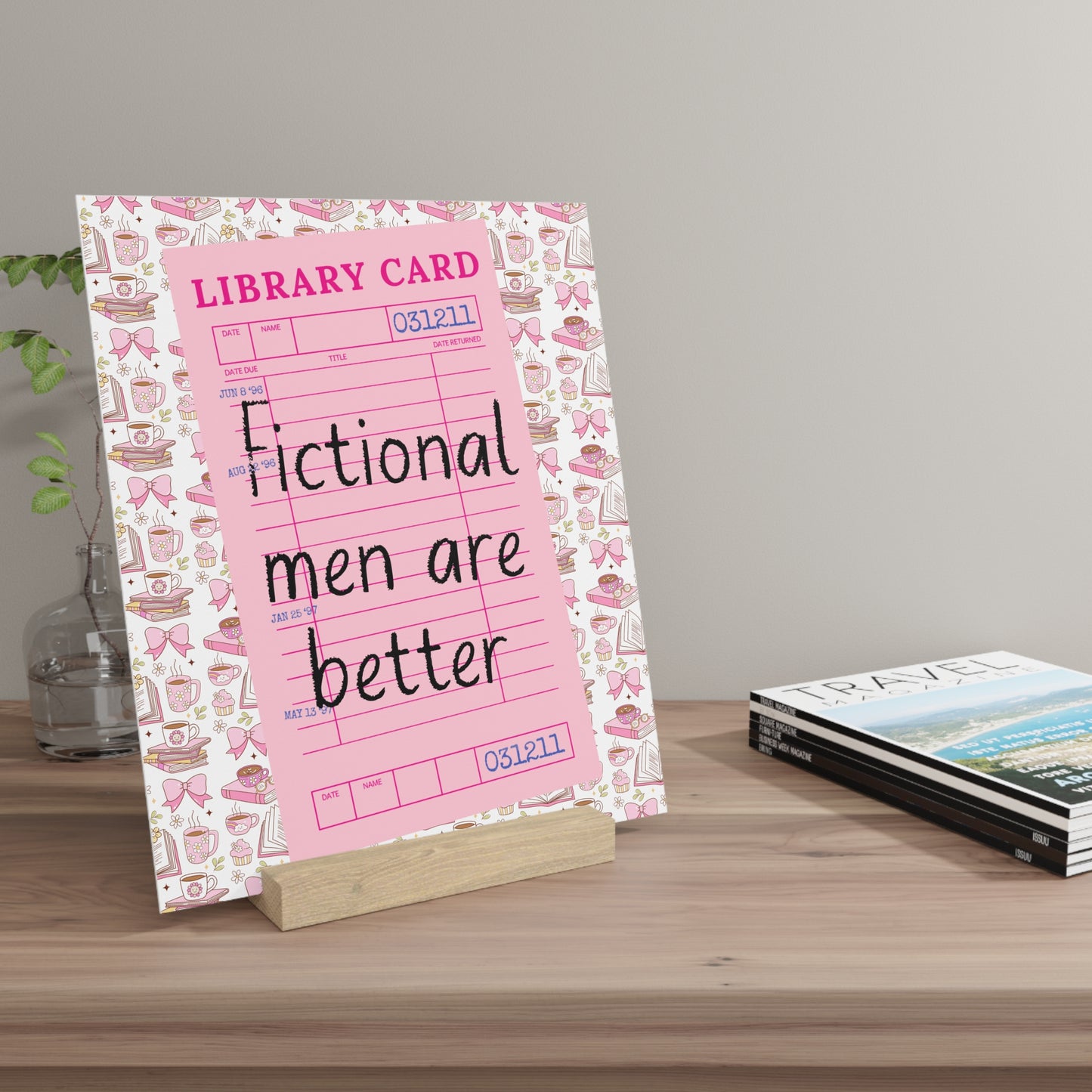 Fictional Men are Better Bookshelf Decor with Stand