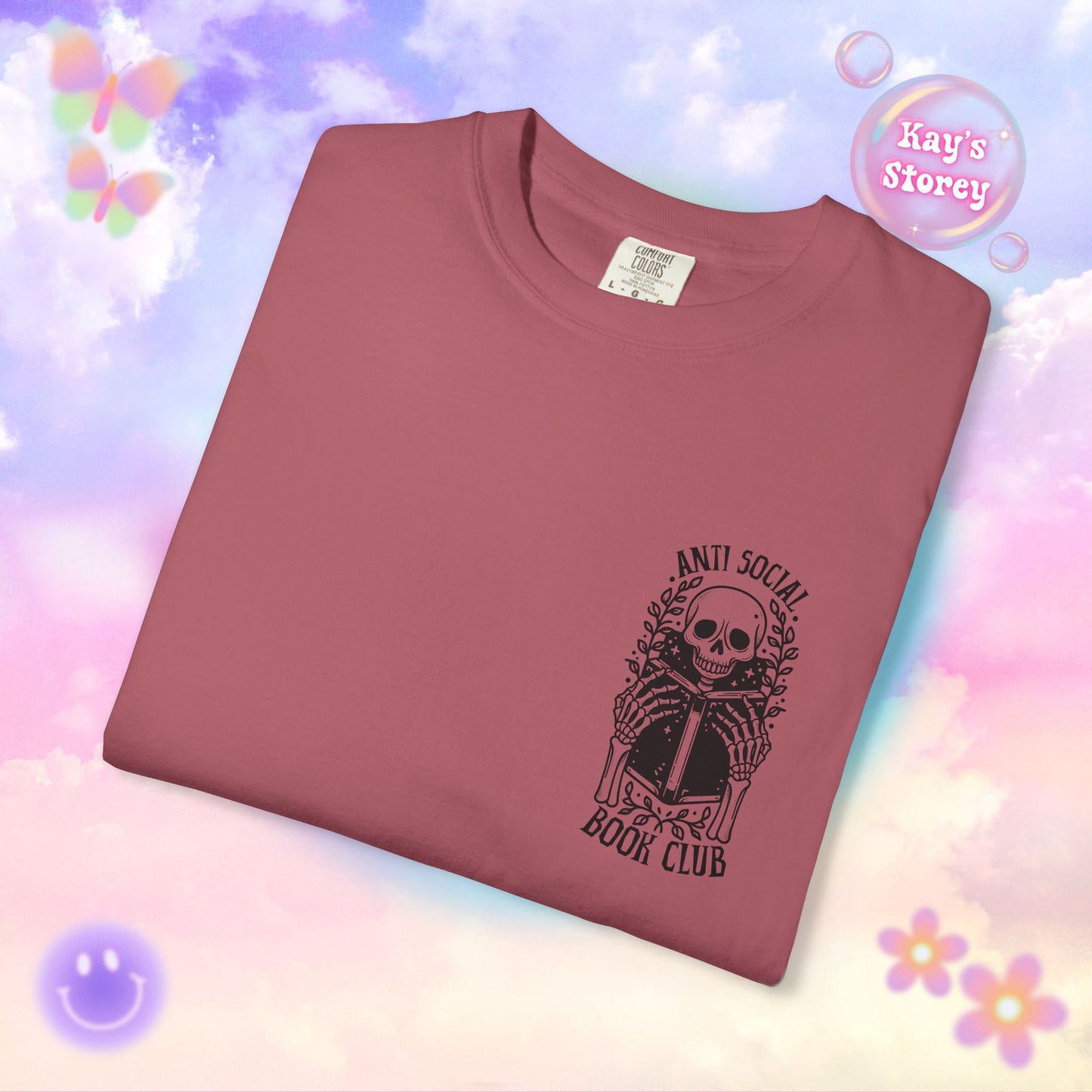 Skeleton Anti Social Comfort Colors T-Shirt
