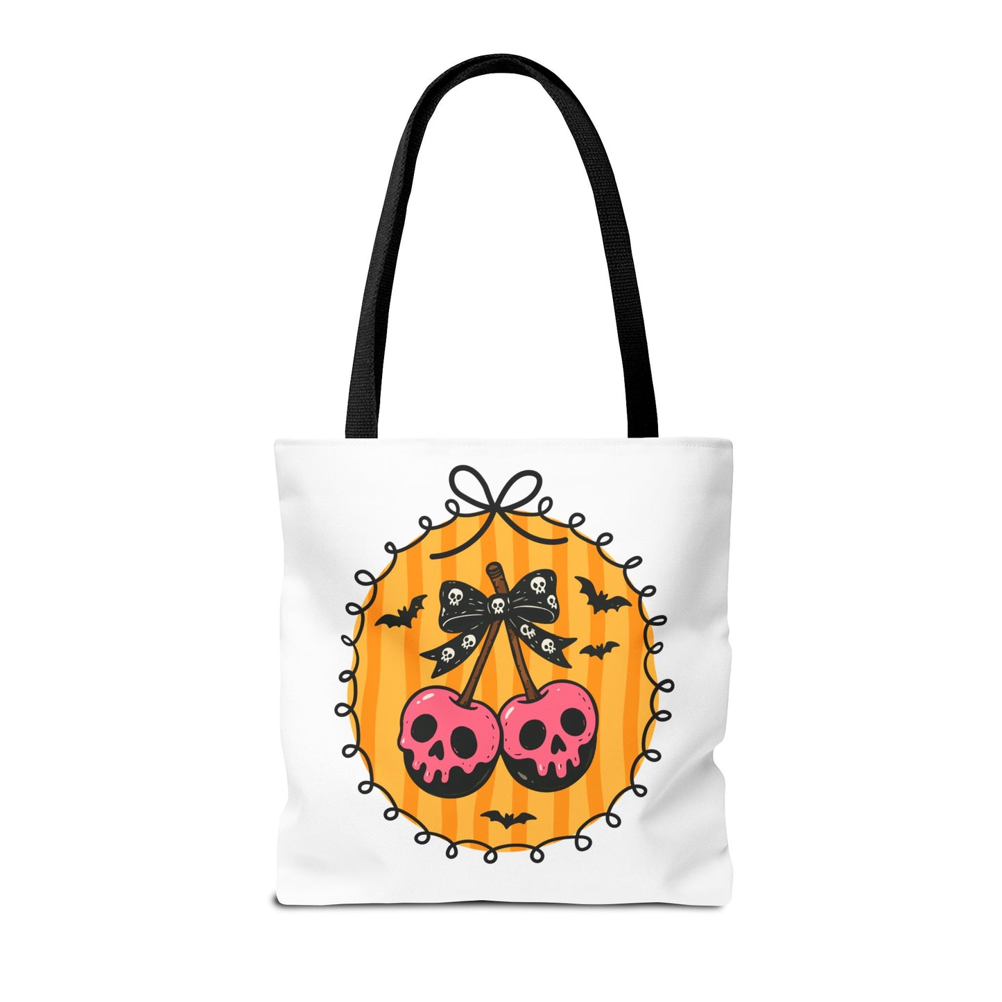 Spooky Season Cherry Skulls Tote Bag