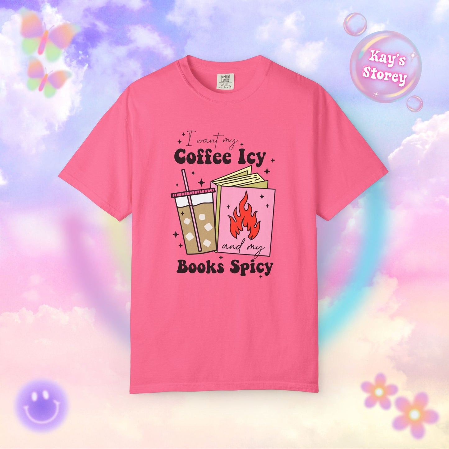 Coffee Icy Books Spicy Comfort Colors T-Shirt