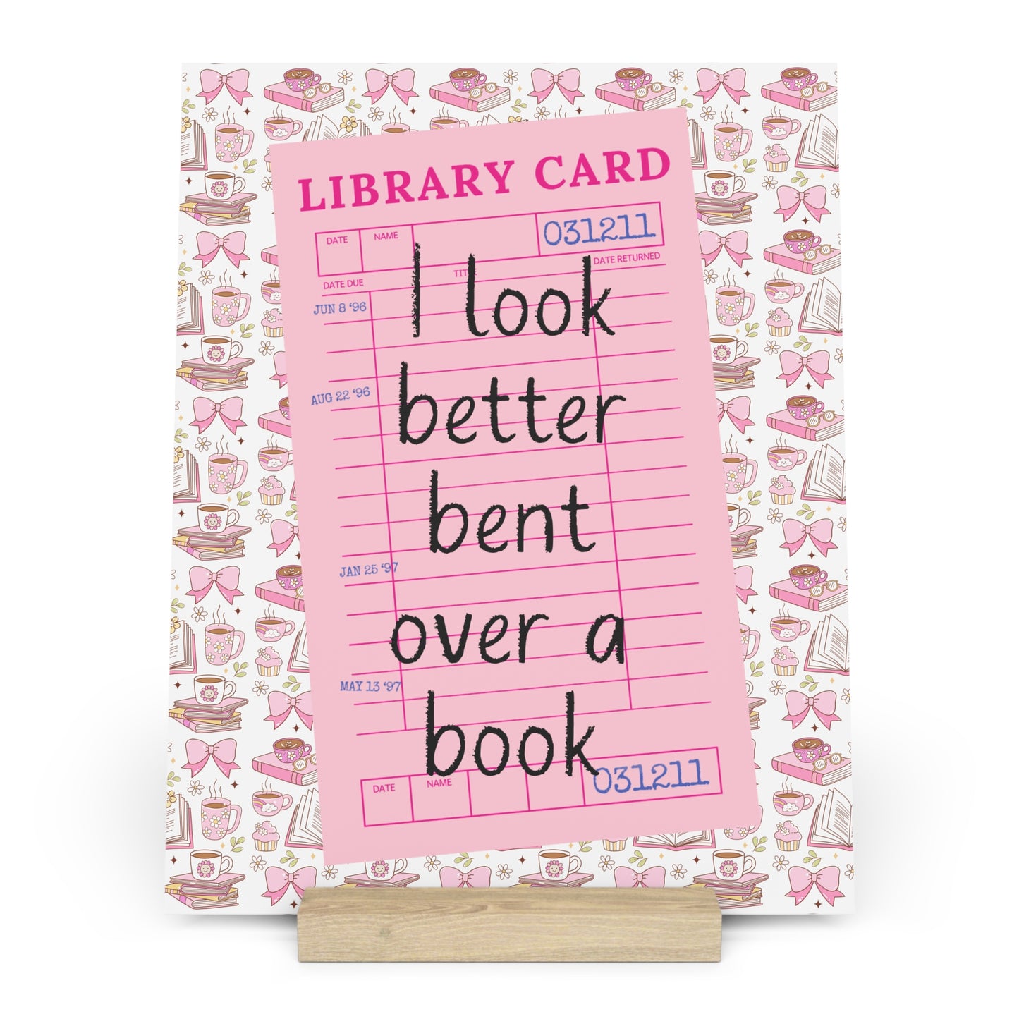 Bent Over a Book Bookshelf Decor with Stand