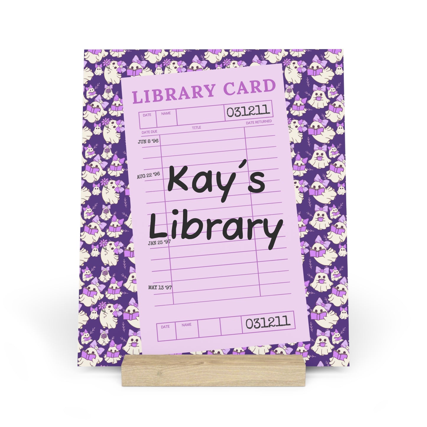 Personalized Bookshelf Decor with Stand