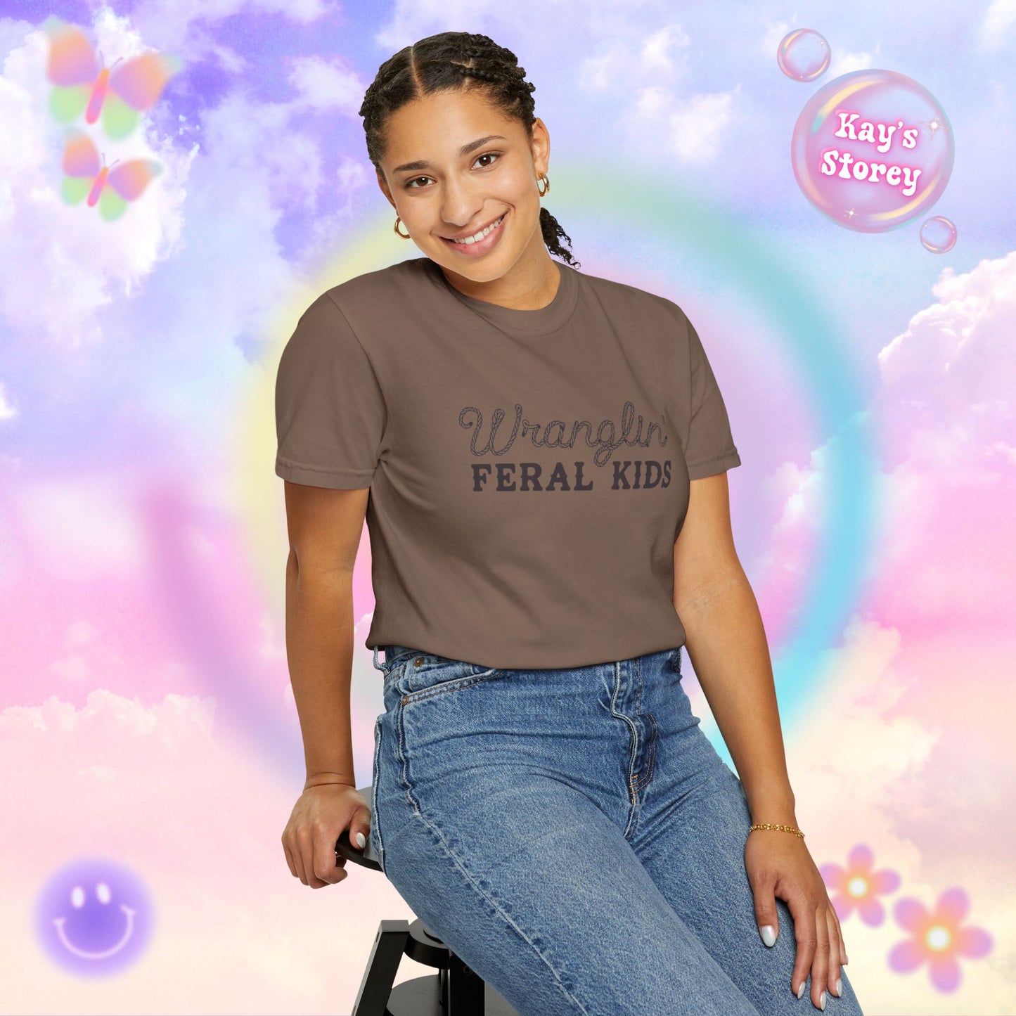 Wranglin' Feral Kids Comfort Colors T-Shirt