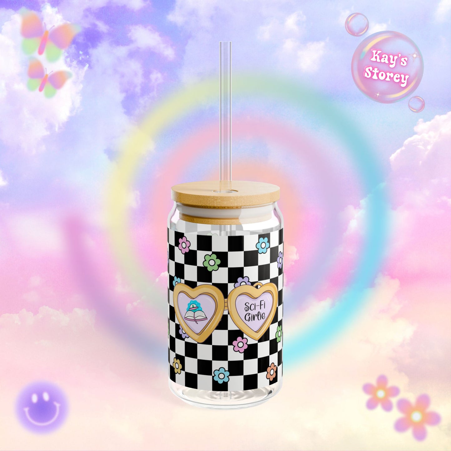 Sci-Fi Girlie Sipper Glass, 16oz