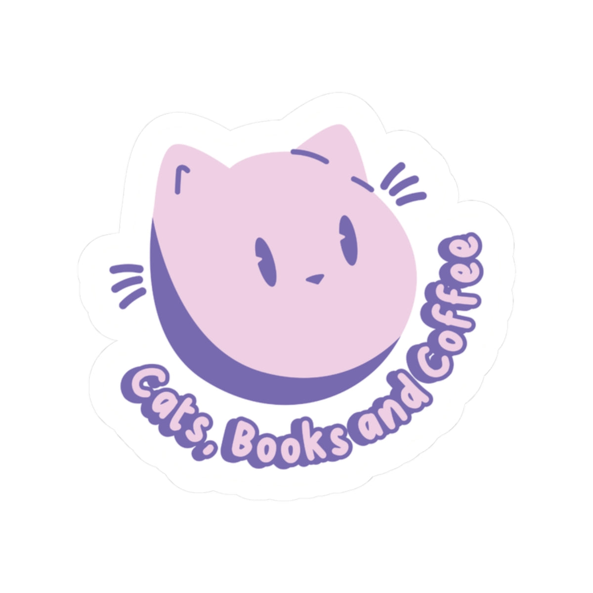 Cats, Books & Coffee Sticker