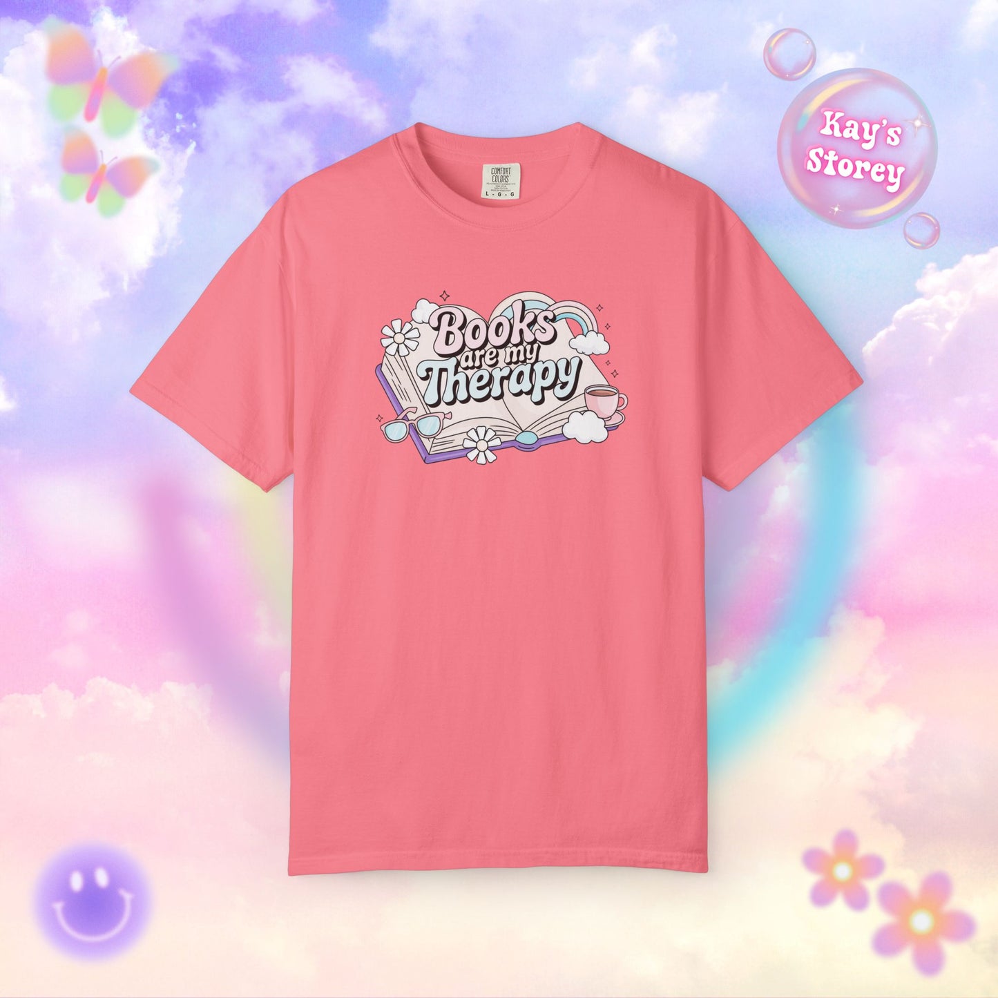Books Are My Therapy Comfort Colors T-Shirt
