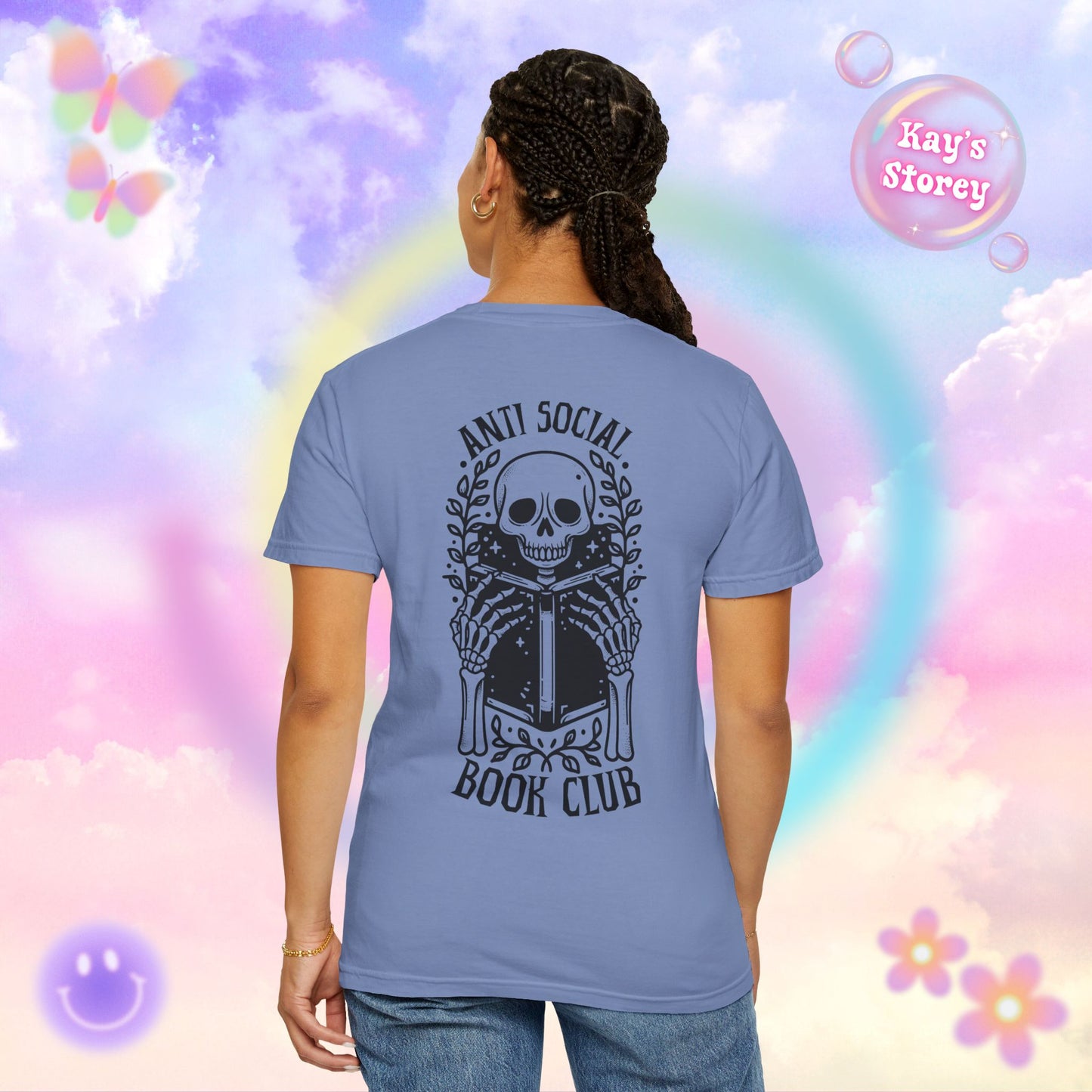 Skeleton Anti Social Comfort Colors T-Shirt