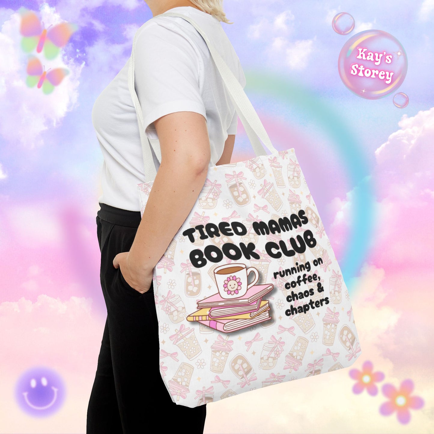 Tired Mamas Book Club Tote Bag