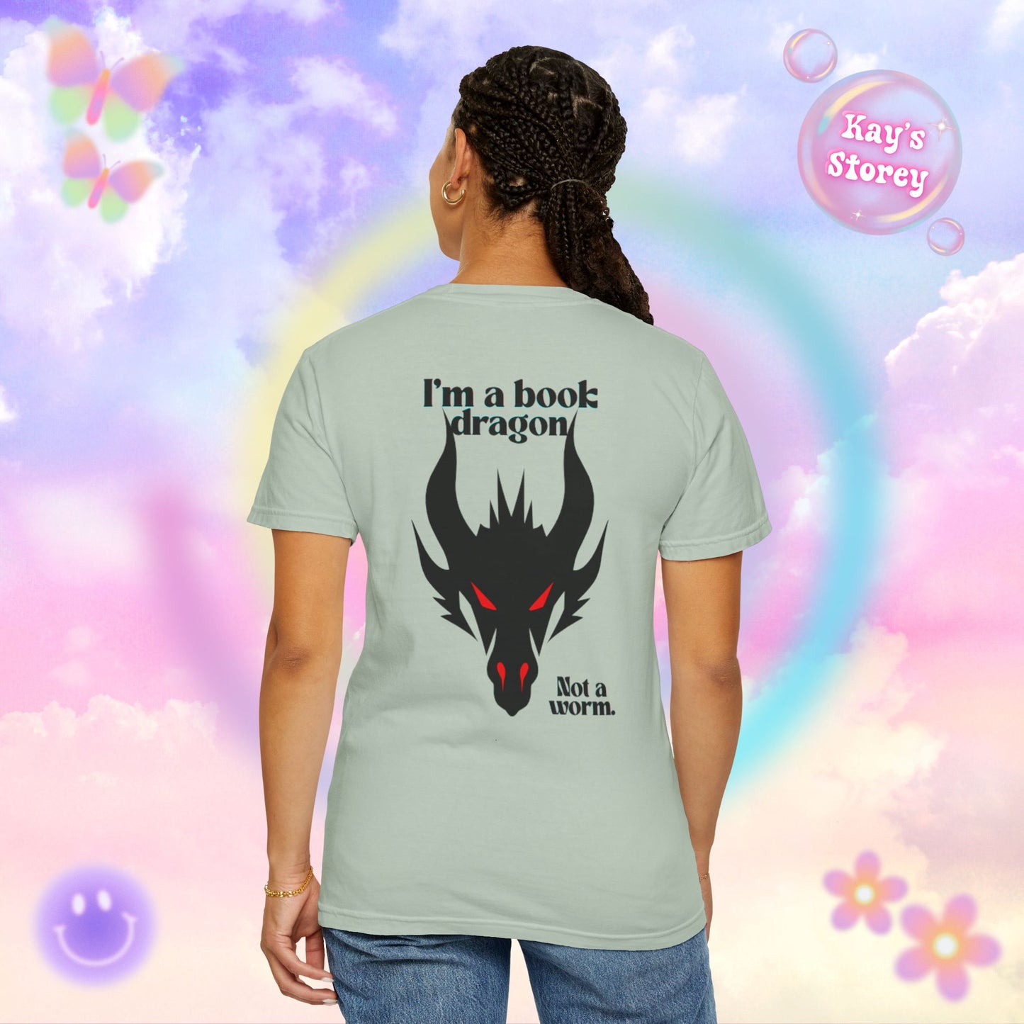 Book Dragon Red Comfort Colors T-Shirt