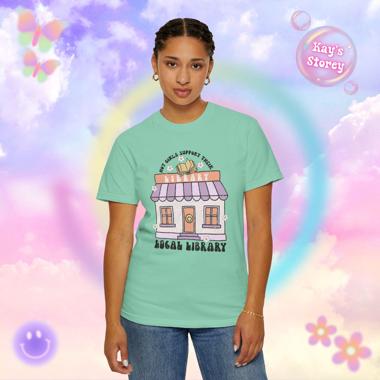 Hot Girls Support Their Local Library Comfort Colors T-Shirt