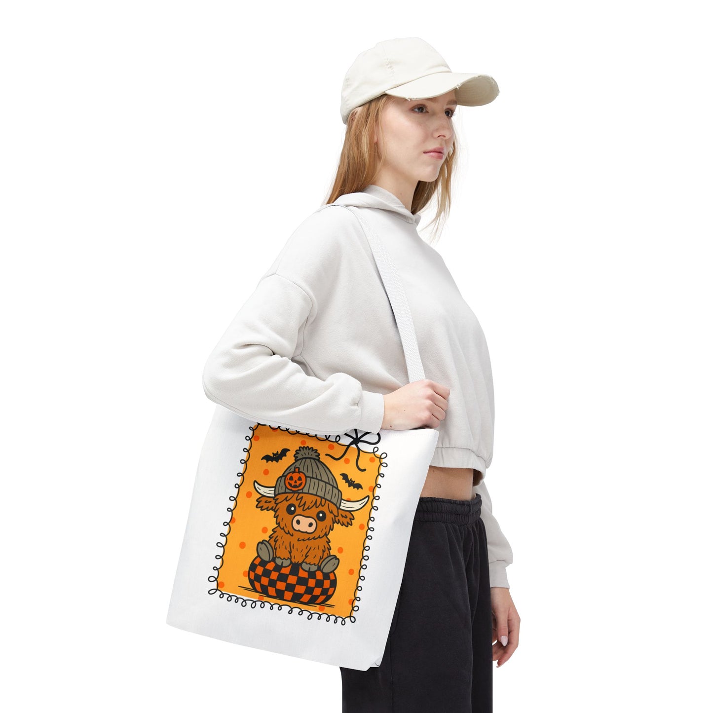 Spooky Season Highland Cow Tote Bag