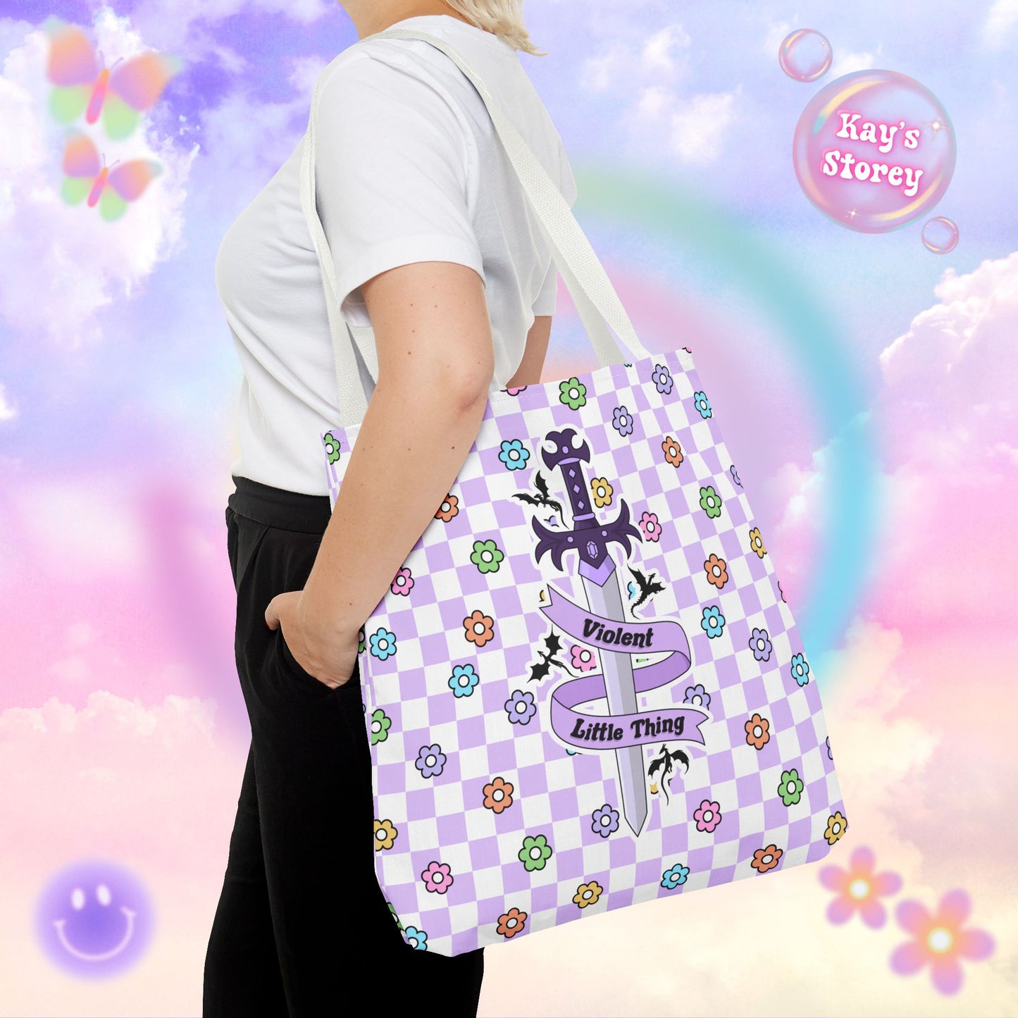 Purple Violent Little Thing Tote Bag