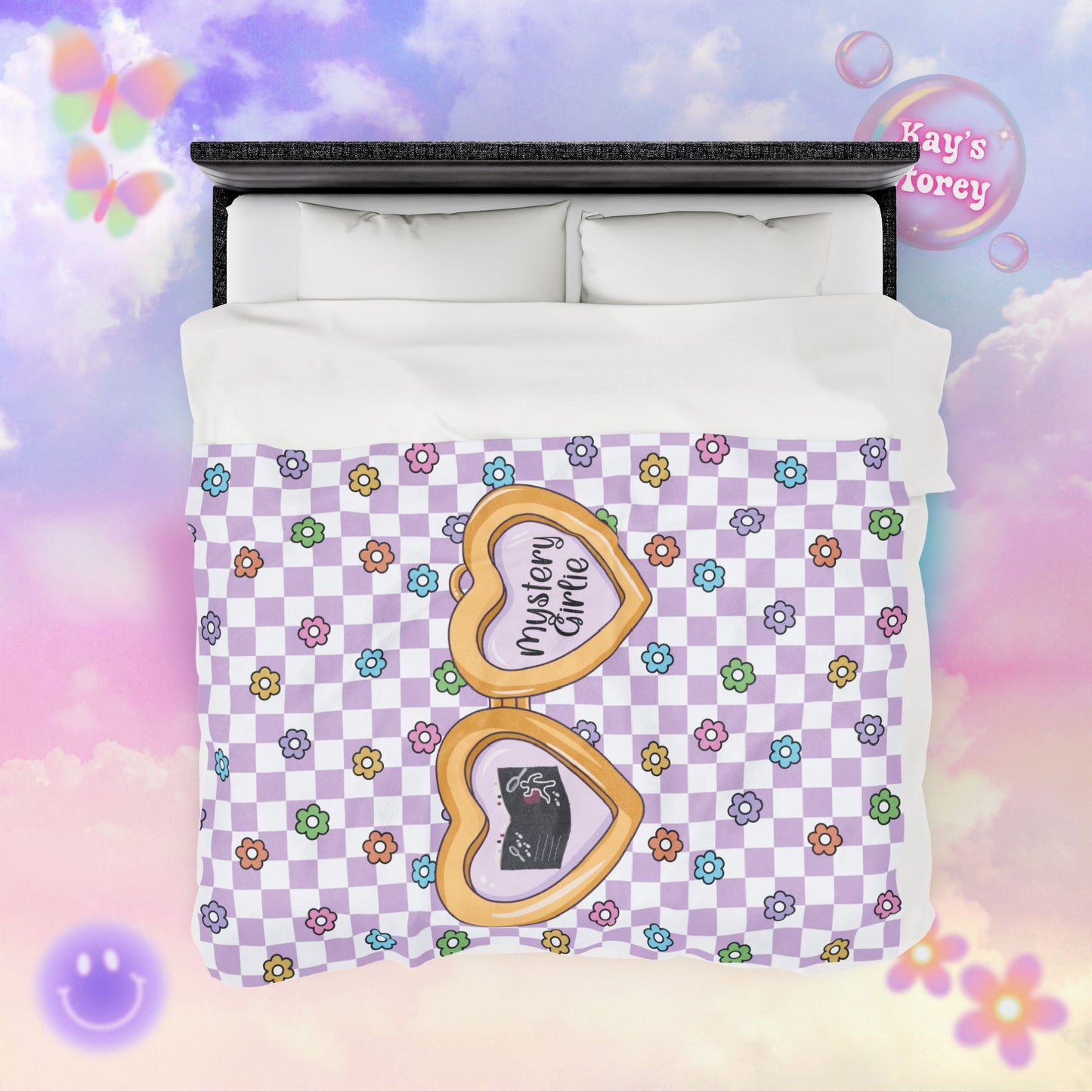 Purple Mystery Girlie Velveteen Plush Blanket