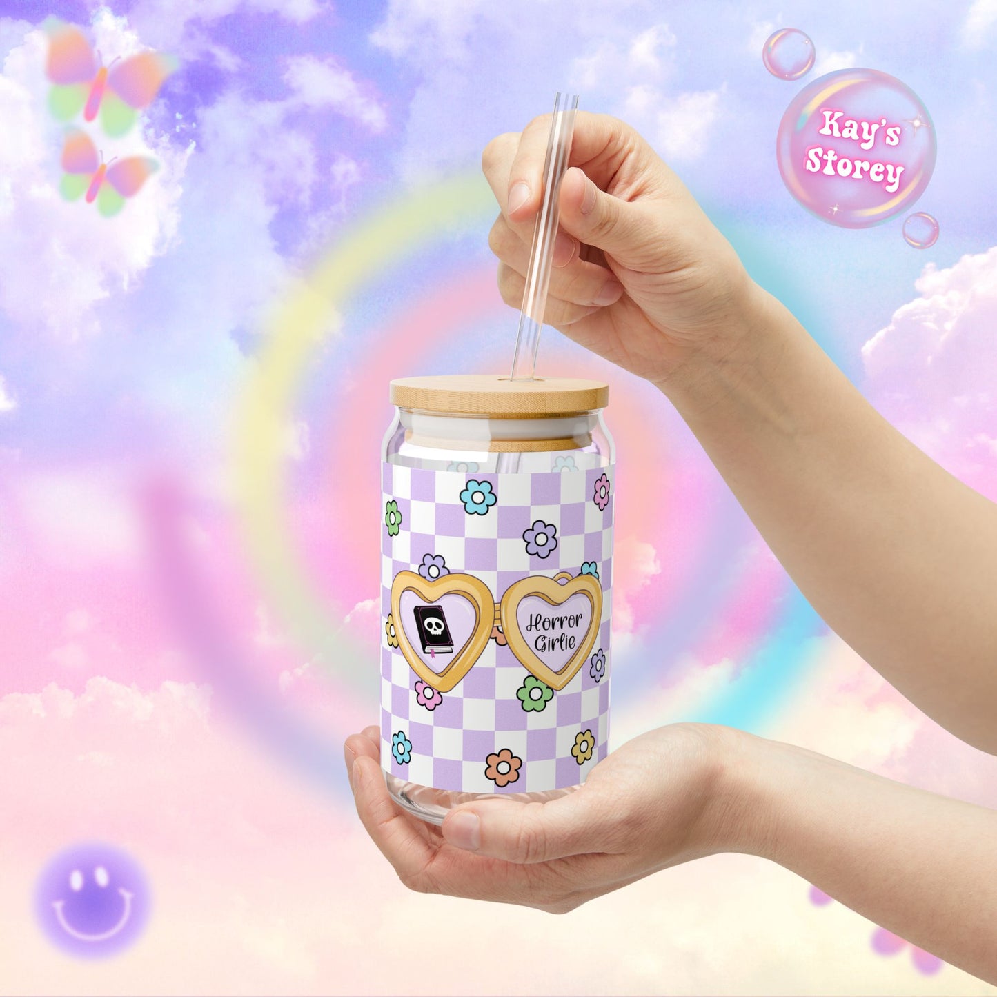 Purple Horror Girlie Sipper Glass, 16oz