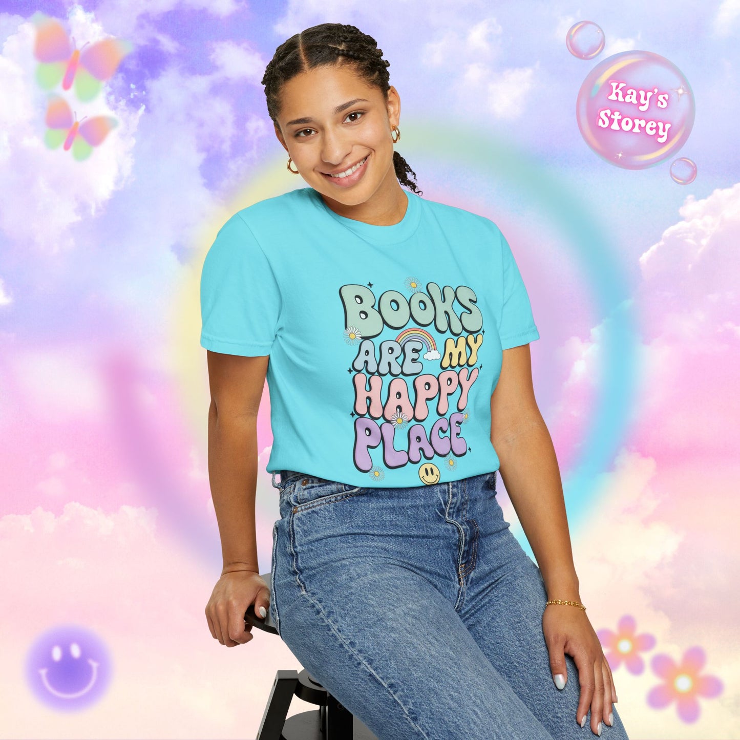 Books Are My Happy Place Comfort Colors T-Shirt