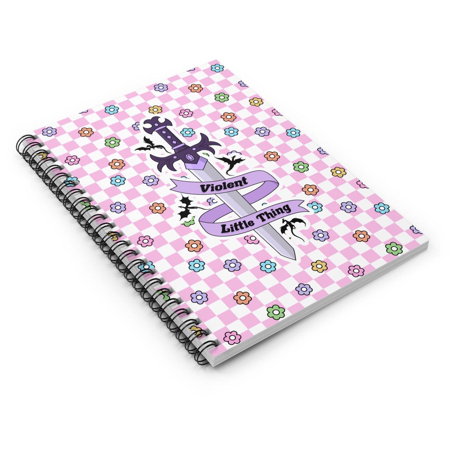 Pink Violent Little Thing Spiral Notebook - Ruled Line