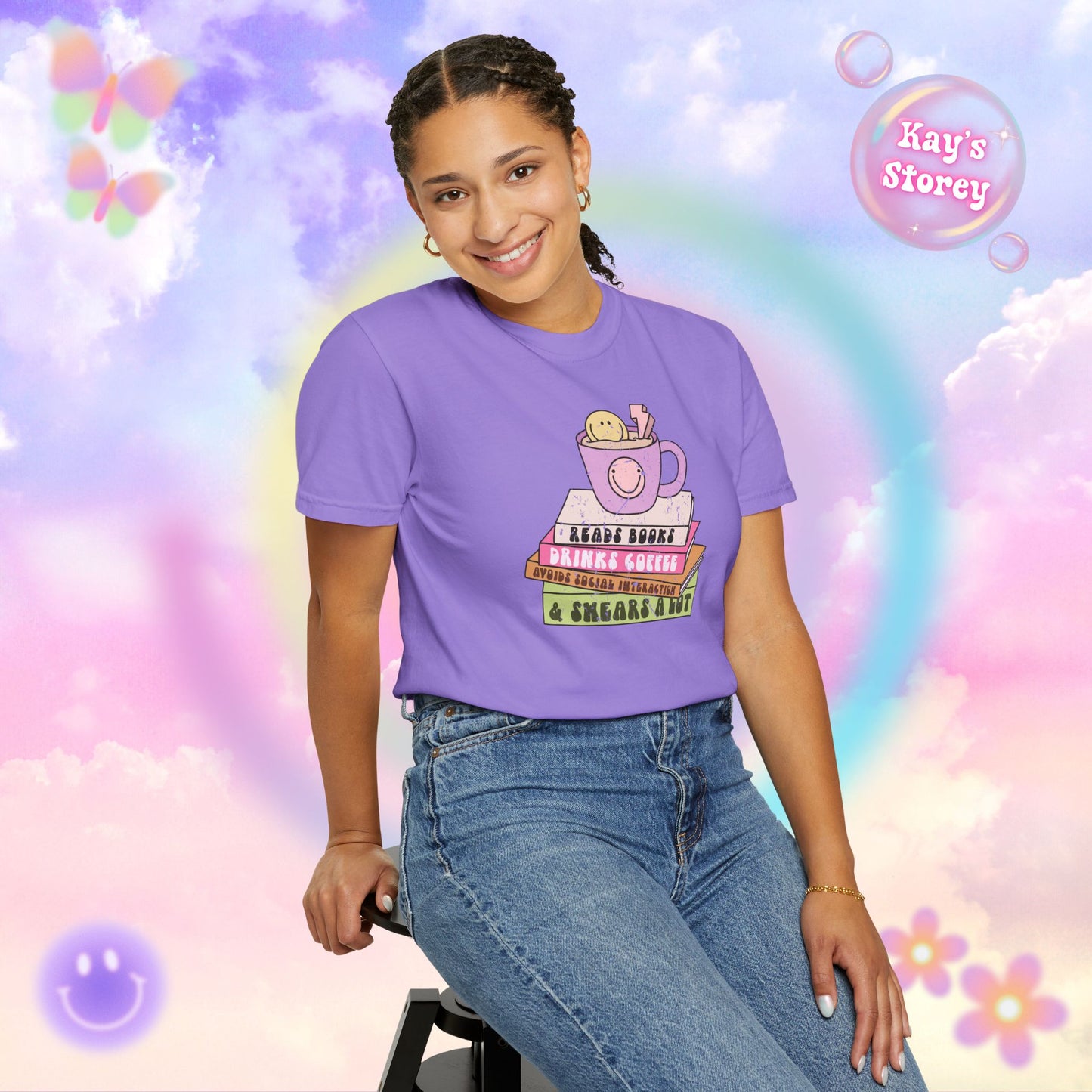 Reads Books... Comfort Colors T-Shirt