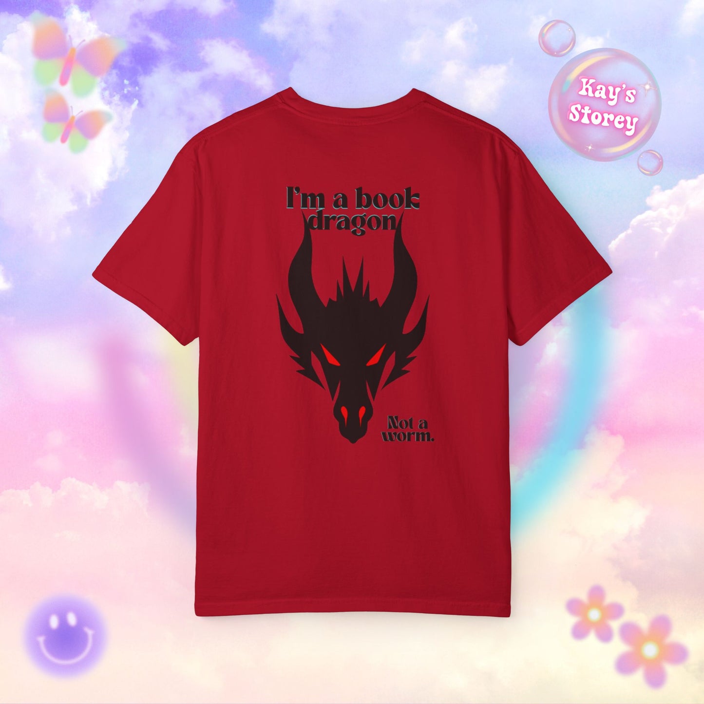 Book Dragon Red Comfort Colors T-Shirt
