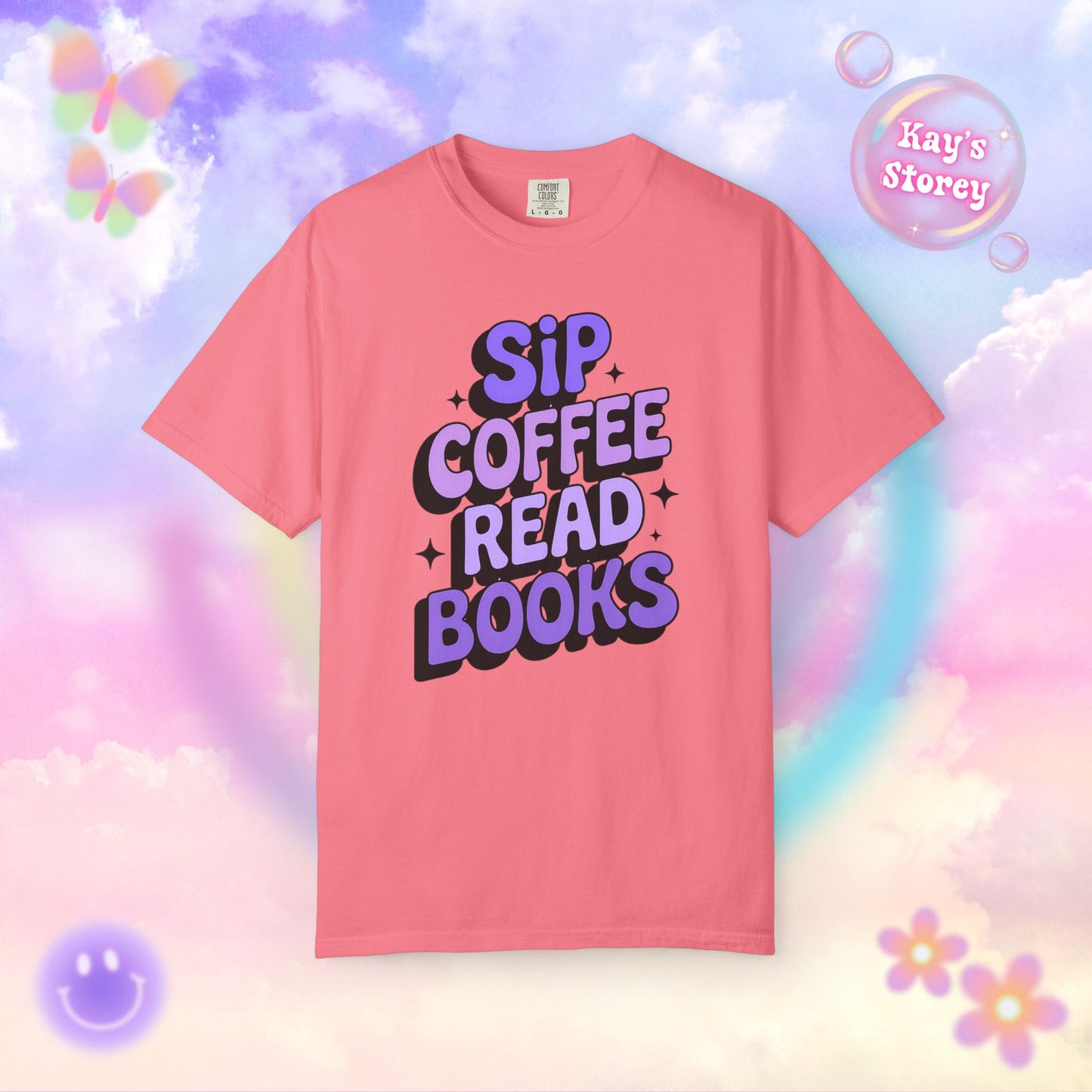 Sip Coffee Read Books Comfort Colors T-Shirt