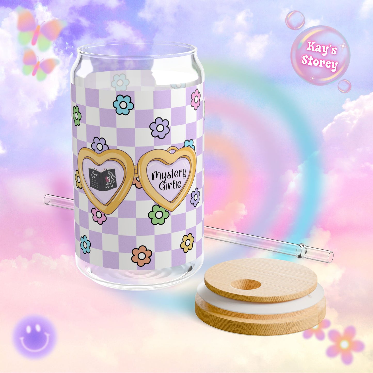 Purple Mystery Girlie Sipper Glass, 16oz