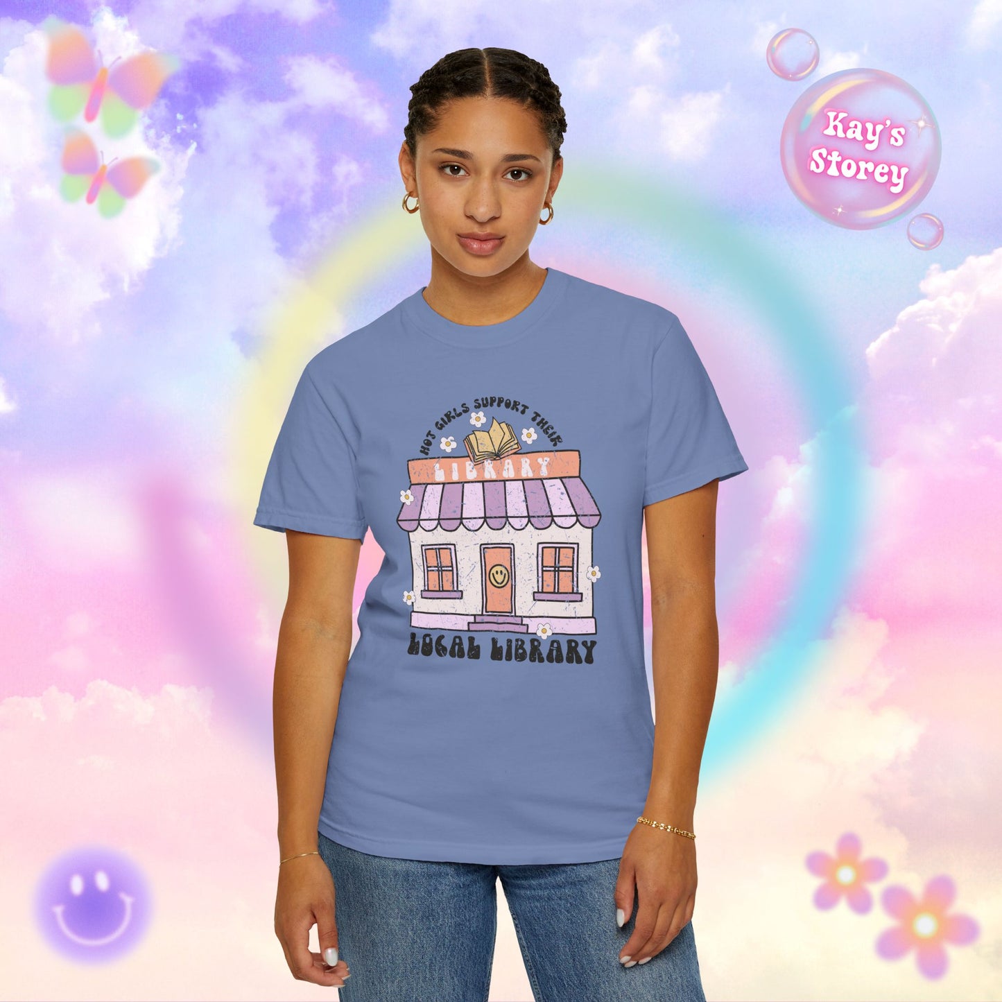 Hot Girls Support Their Local Library Comfort Colors T-Shirt