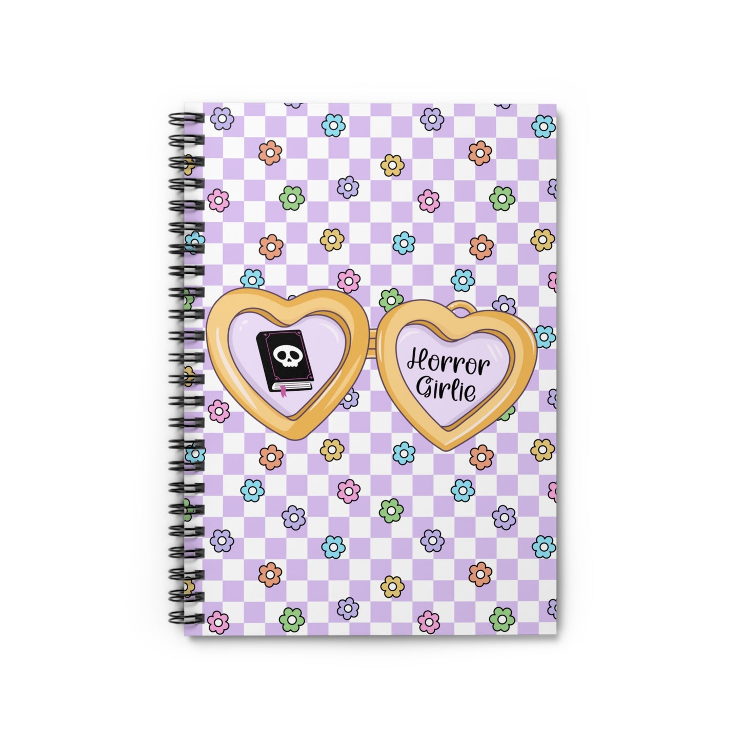 Purple Horror Girlie Spiral Notebook - Ruled Line