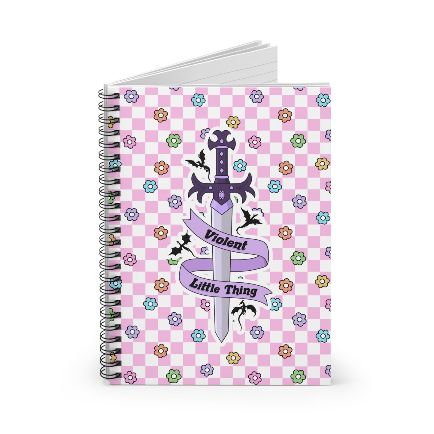 Pink Violent Little Thing Spiral Notebook - Ruled Line