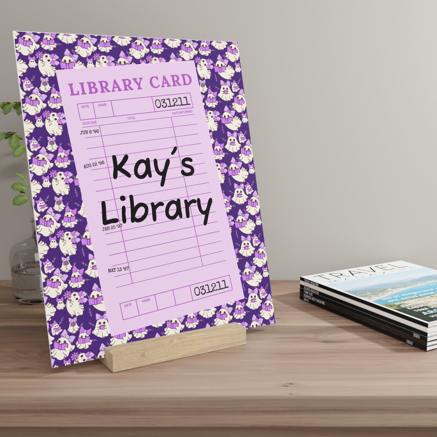 Personalized Bookshelf Decor with Stand