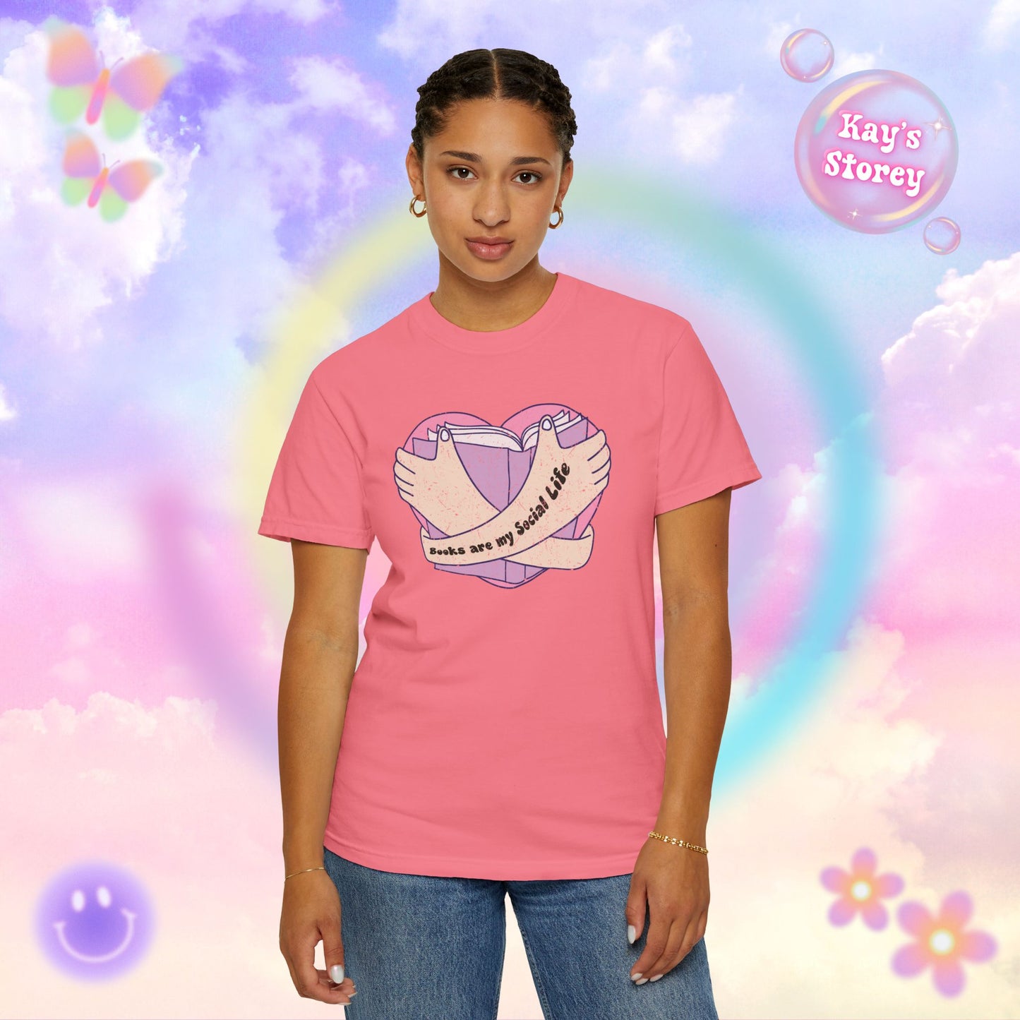 Books Are My Social Life Comfort Colors T-Shirt