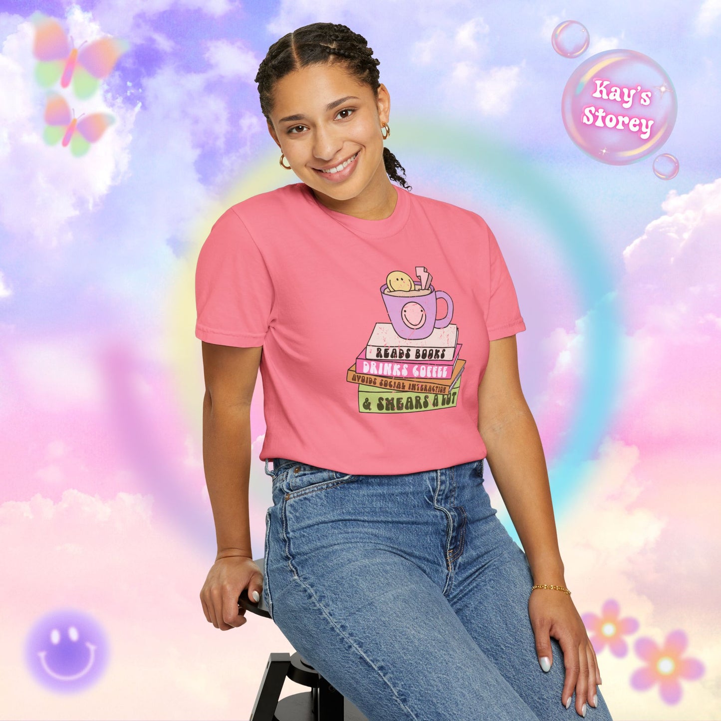 Reads Books... Comfort Colors T-Shirt