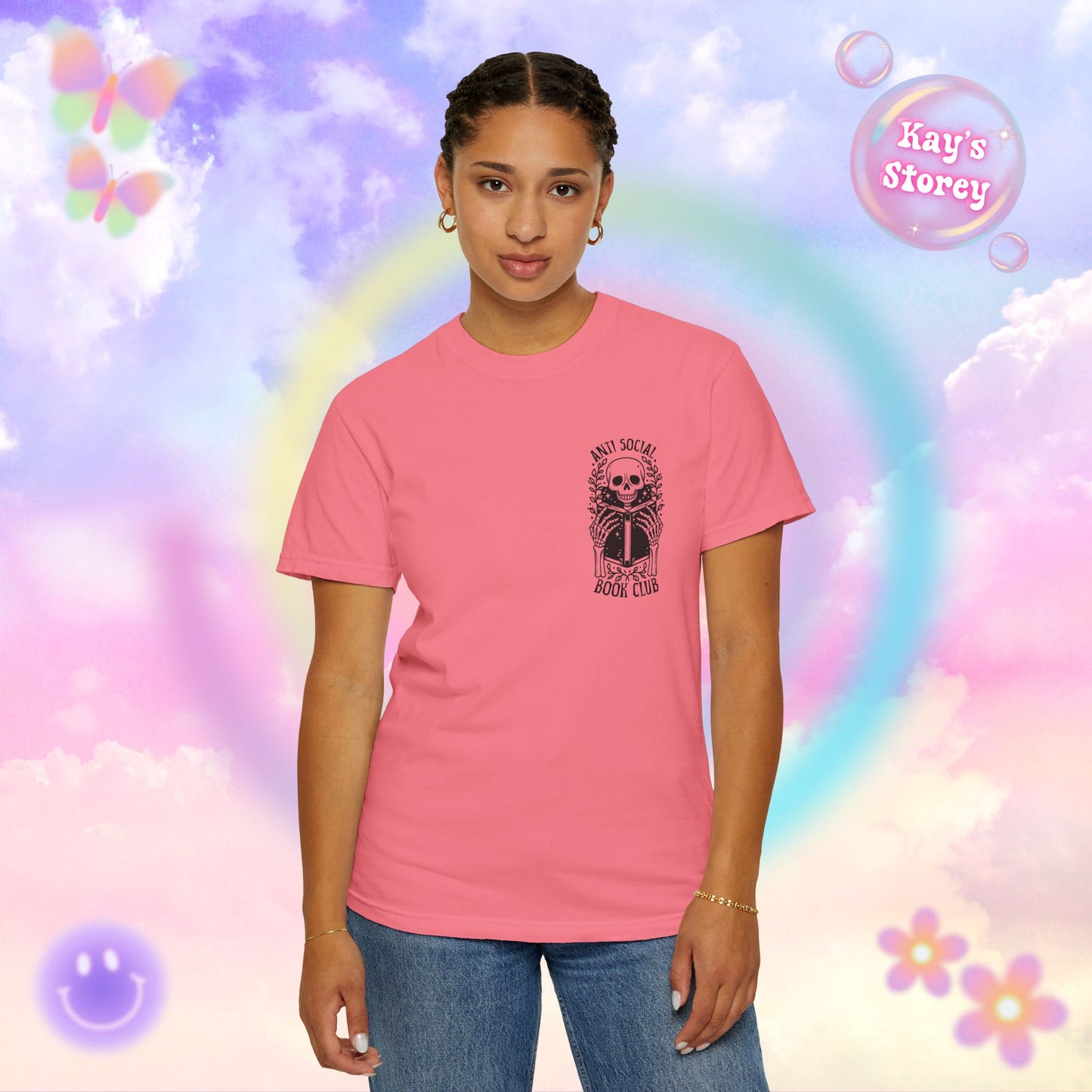 Skeleton Anti Social Comfort Colors T-Shirt