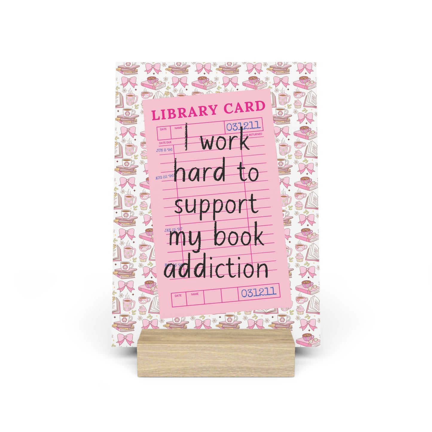 Book Addiction Bookshelf Decor with Stand