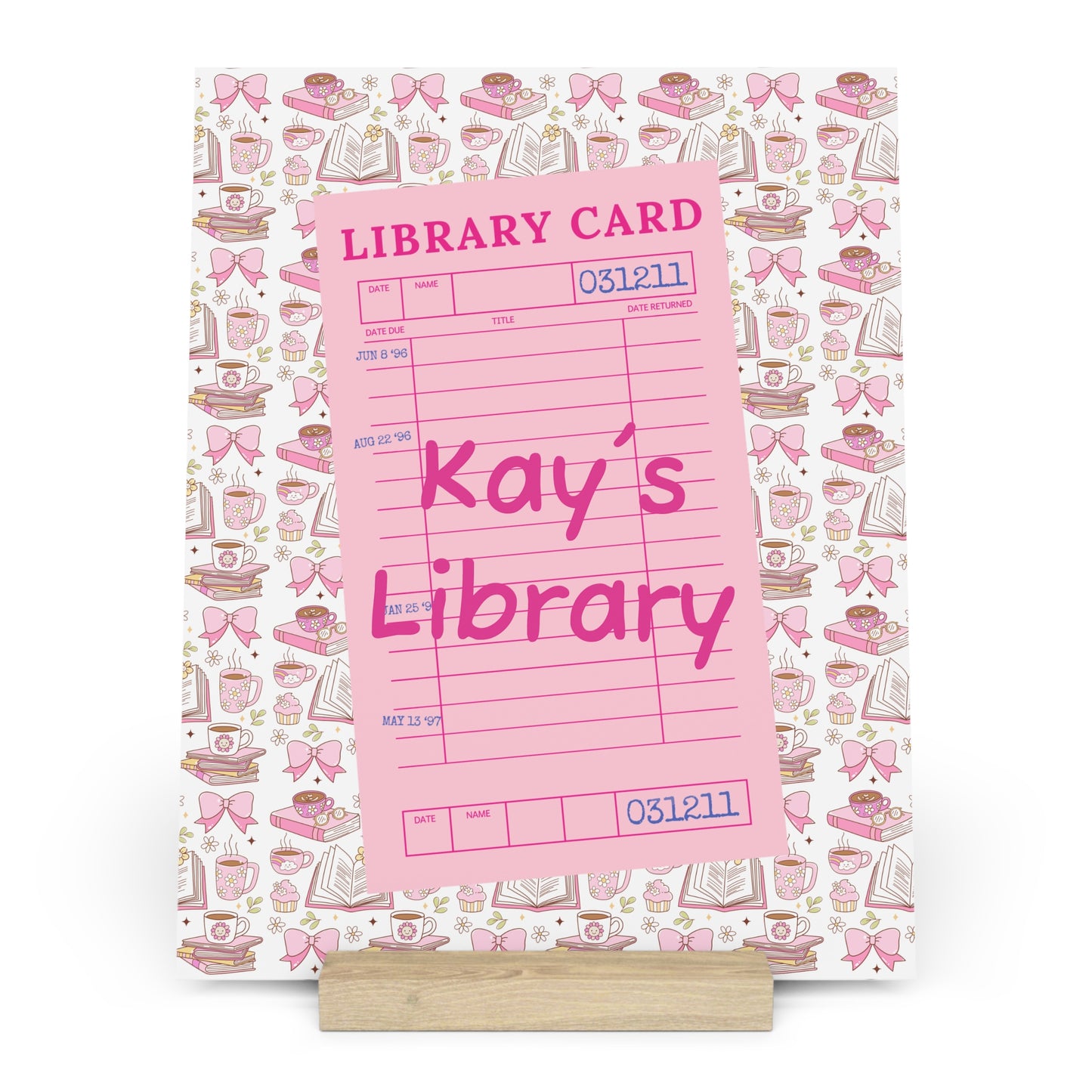 Personalized Bookshelf Decor with Stand