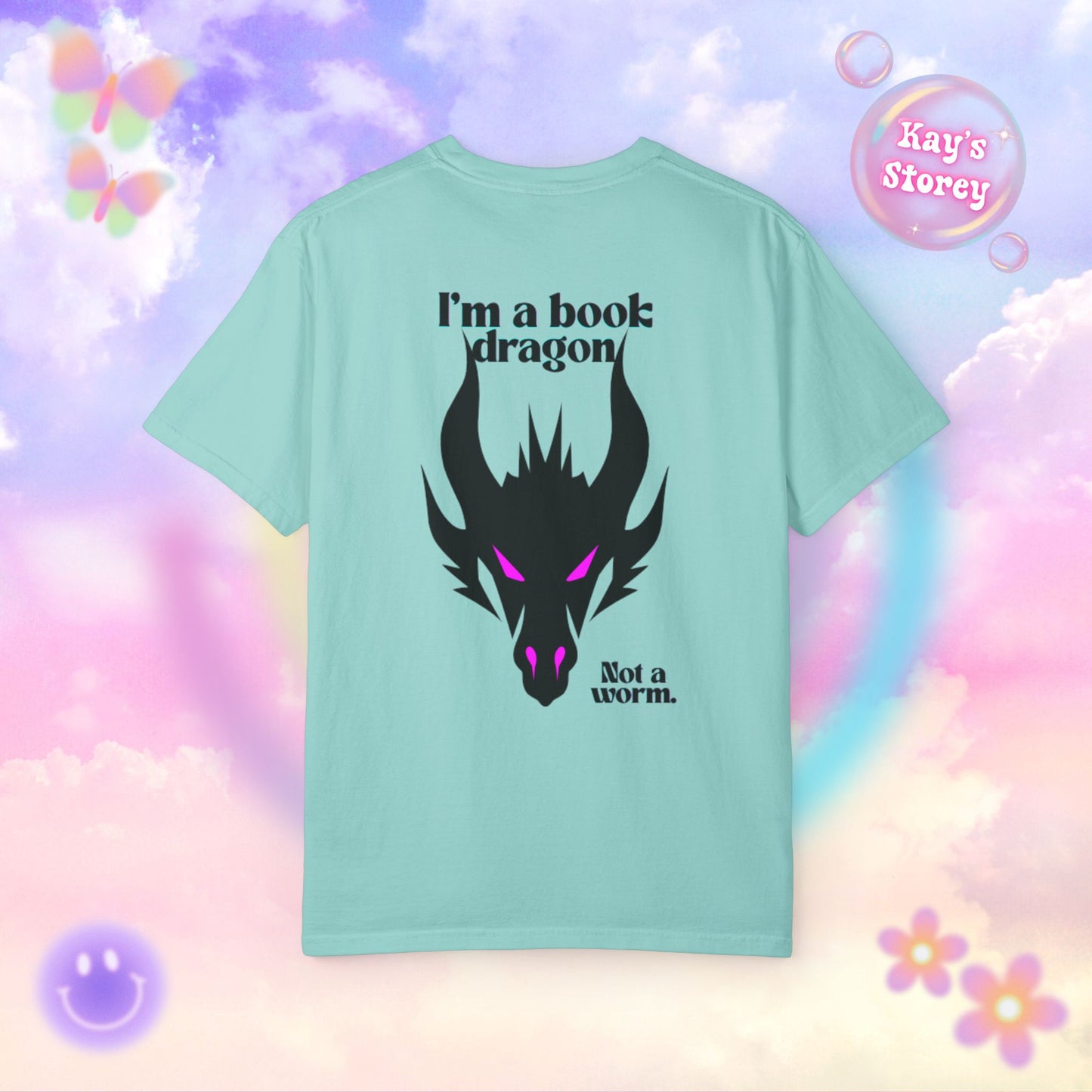 Book Dragon Pink Comfort Colors T-Shirt