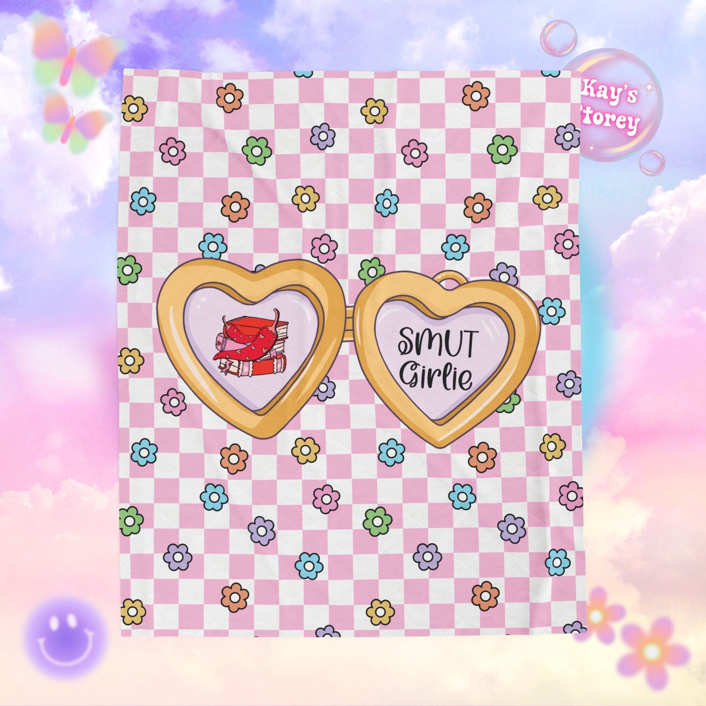 Pink Smut Girlie Velveteen Plush Blanket