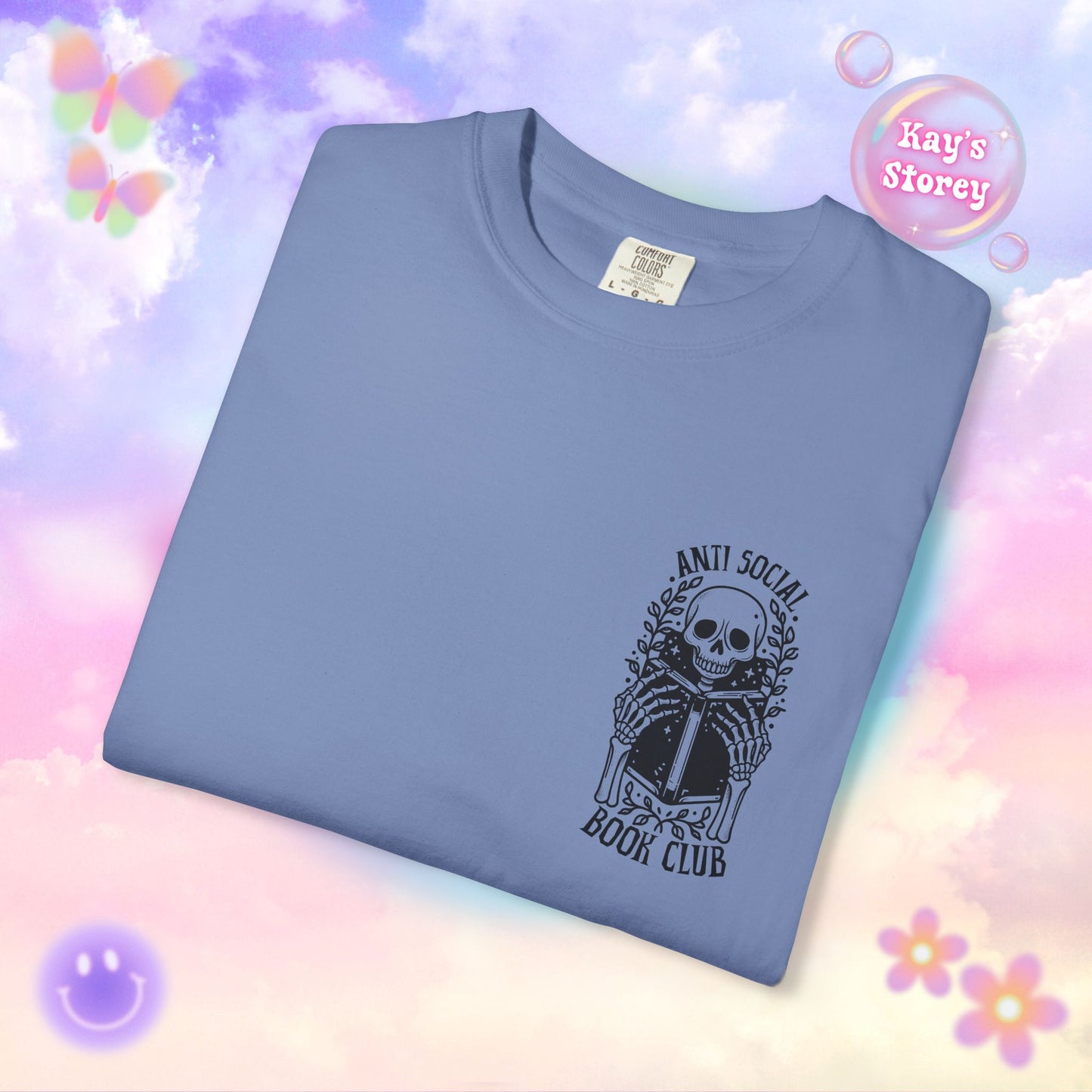 Skeleton Anti Social Comfort Colors T-Shirt
