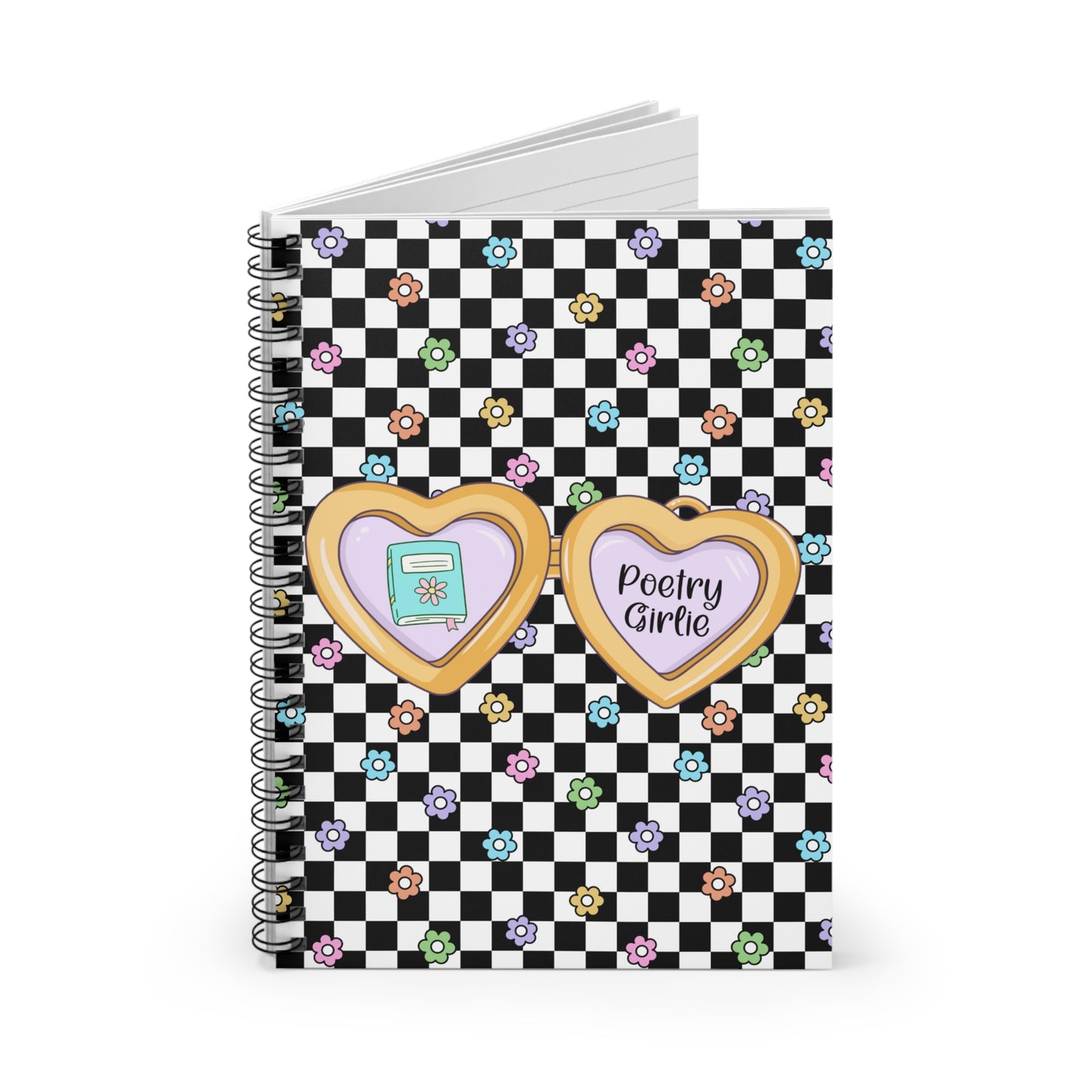 Poetry Girlie Spiral Notebook - Ruled Line