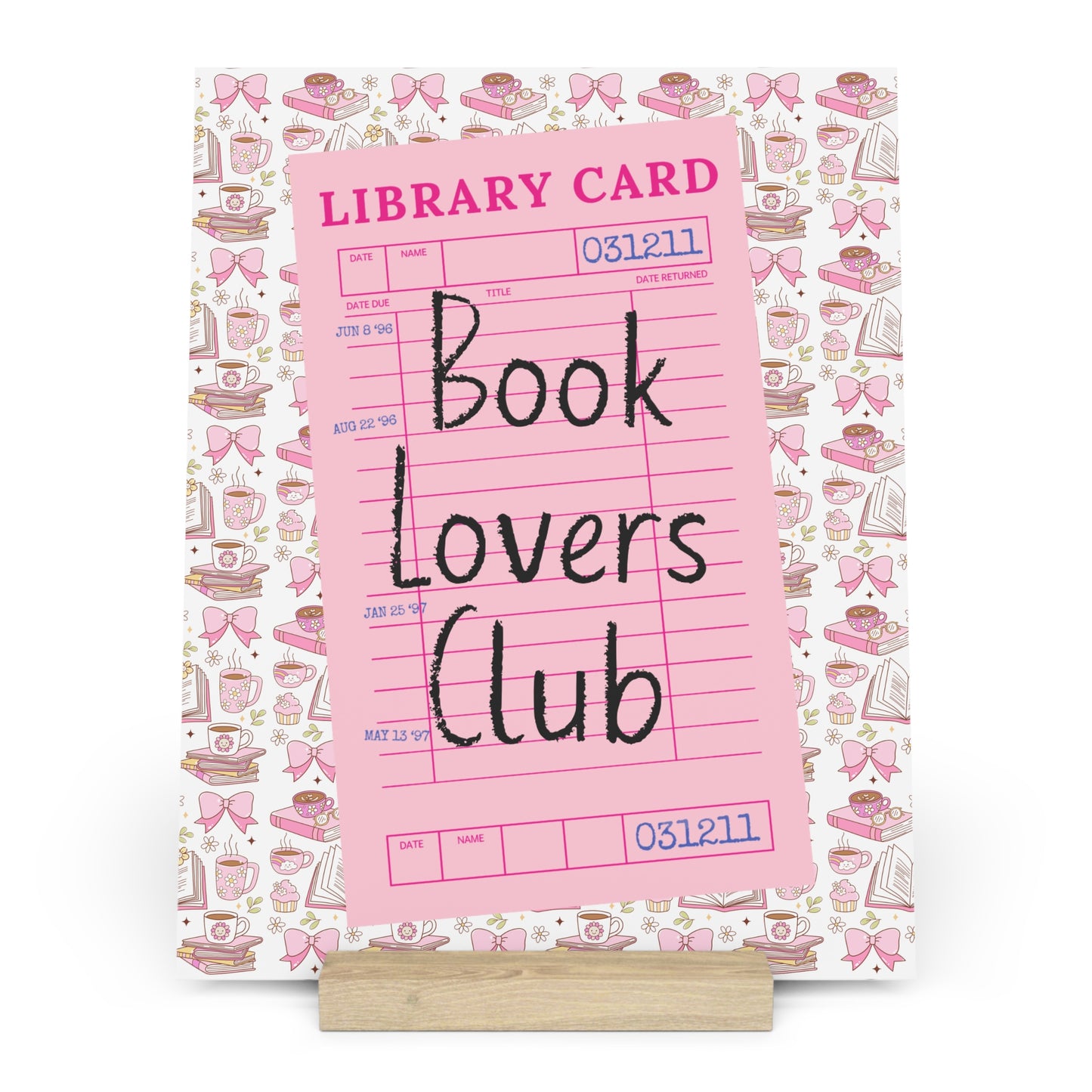 Book Lovers Club Bookshelf Decor with Stand