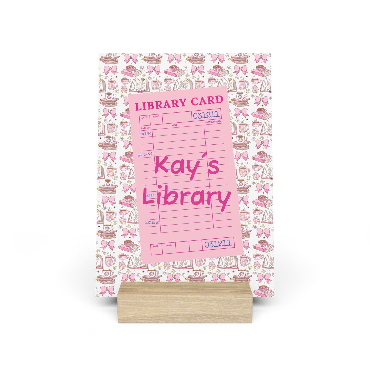 Personalized Bookshelf Decor with Stand